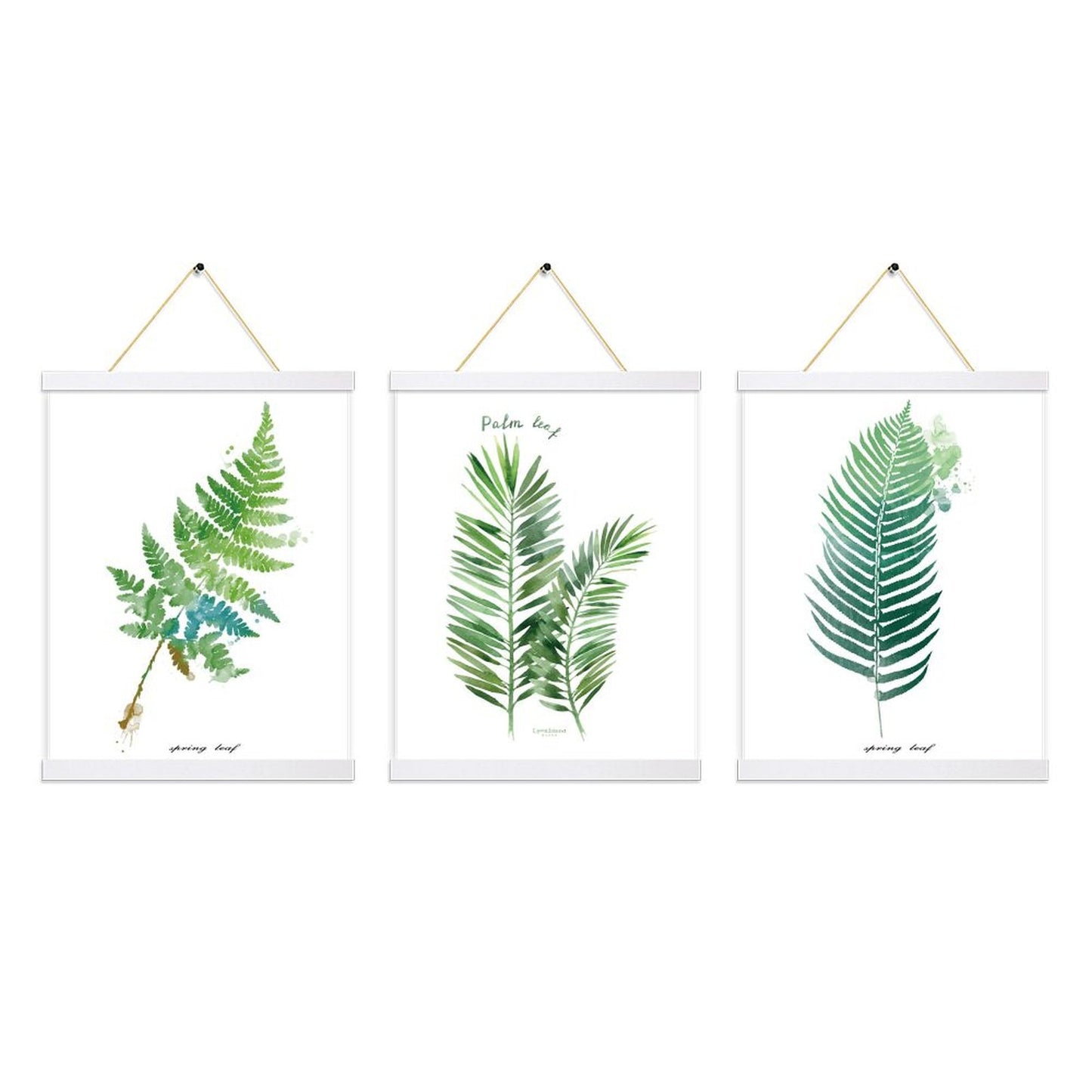 3 Pack Custom Photo Prints with Magnetic Hanger Frame Canvas Poster Prints (White) - Printgiftyk