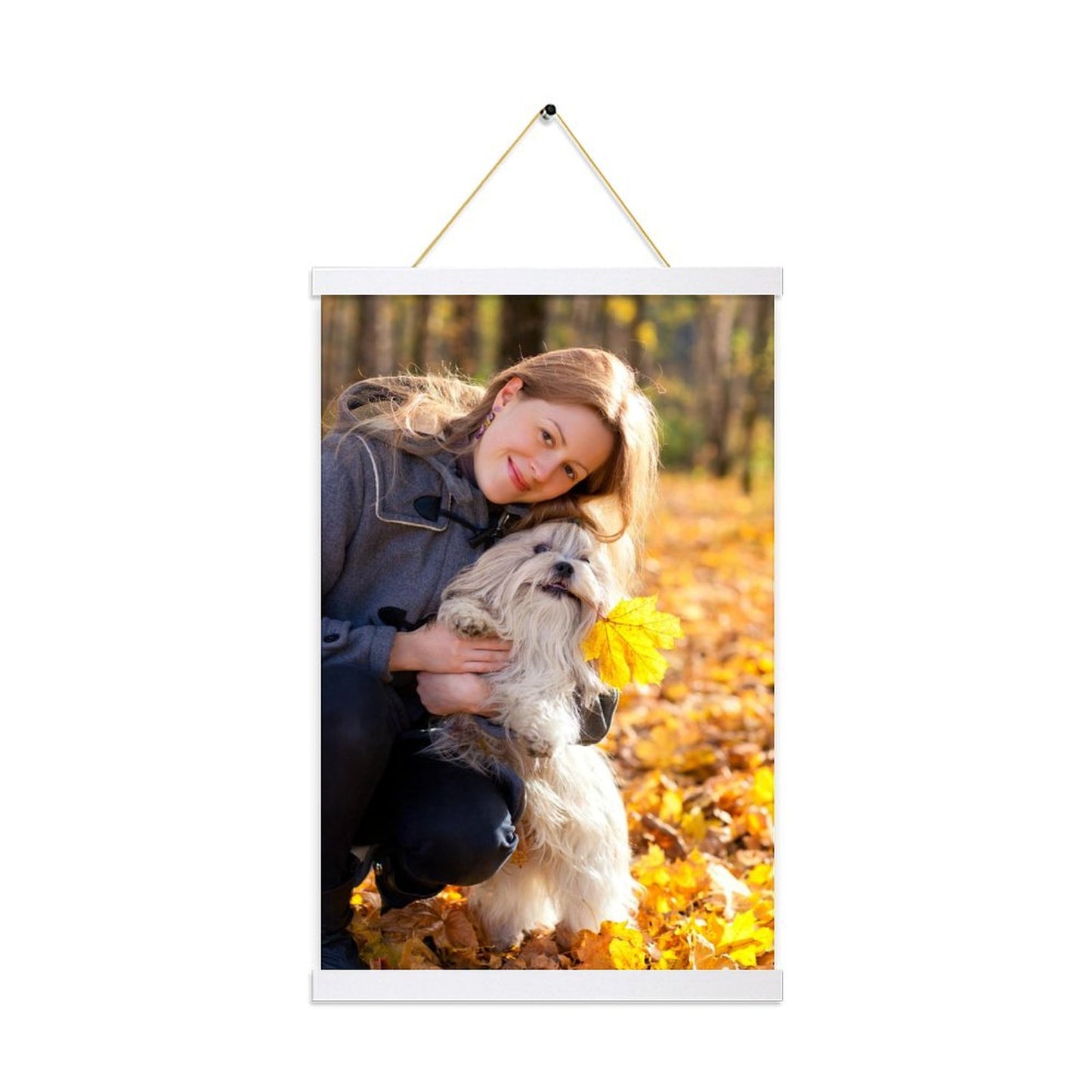 Custom Photo Prints with Magnetic Hanger Frame Canvas Poster Prints (White) - Printgiftyk