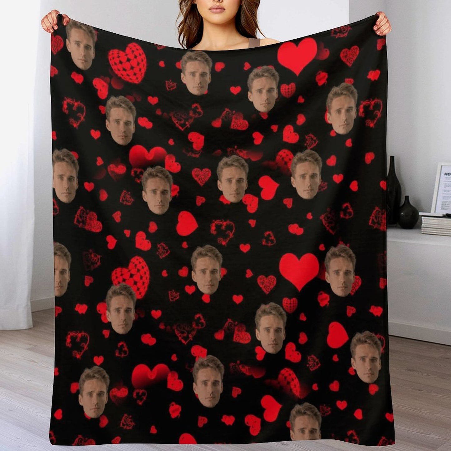 Custom Blanket with Face Gifts for Men Women, Personalized Throw Blanket with Picture - Printgiftyk