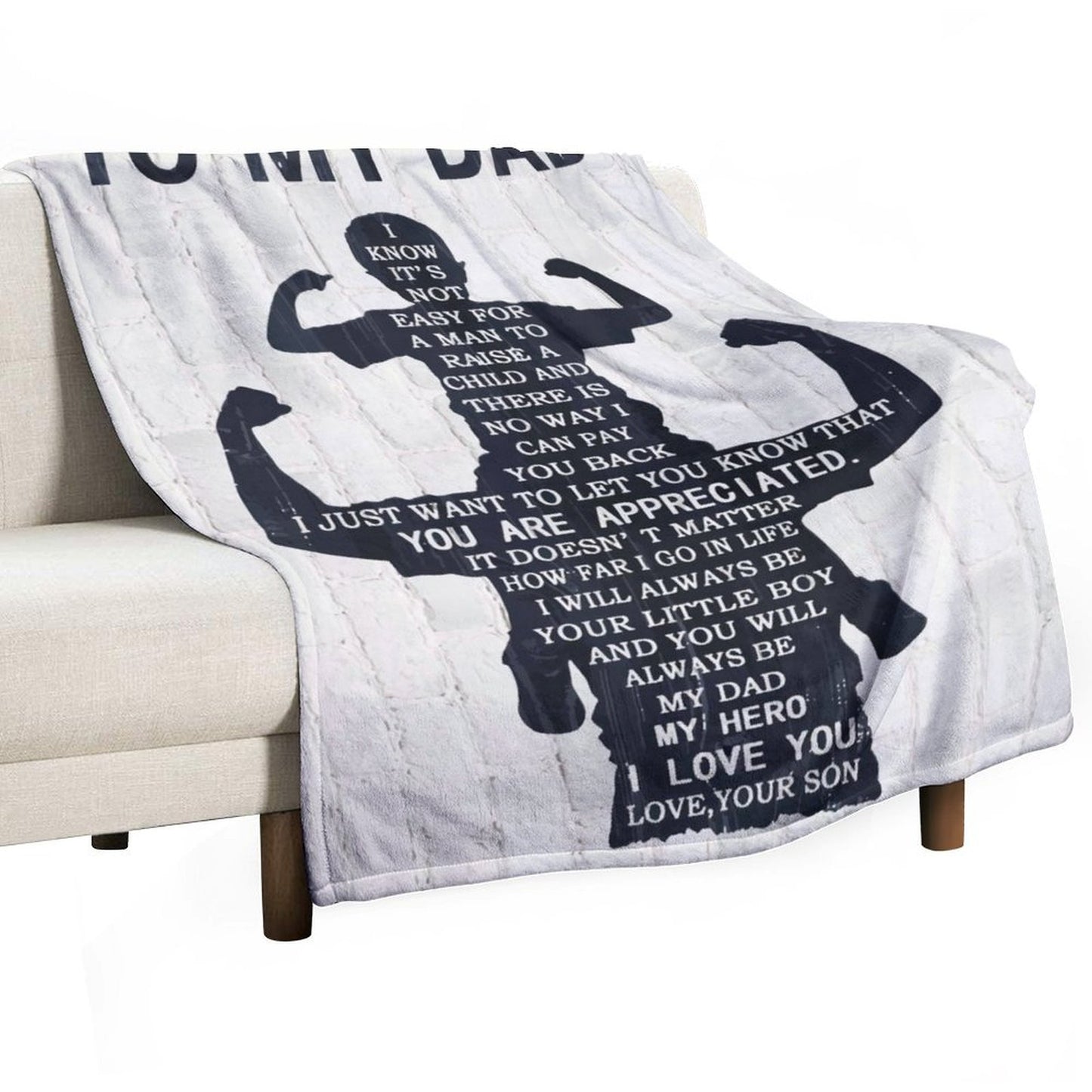 Gifts for Dad To My Dad Blanket from Son Best Gift Throw Blanket for Fathers Day Birthday Christmas - Printgiftyk