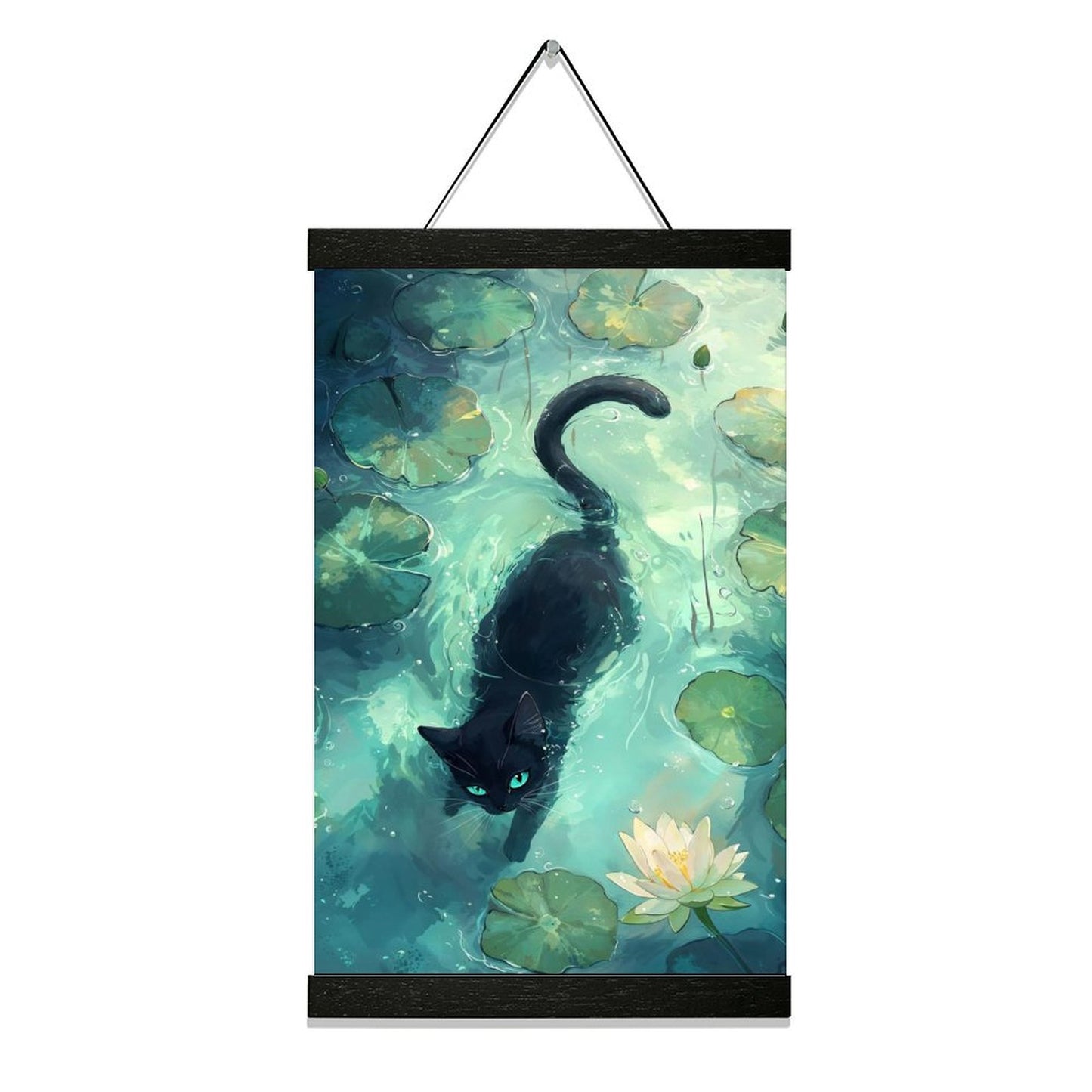 Custom Photo Prints with Magnetic Hanger Frame Canvas Poster Prints (Black) - Printgiftyk