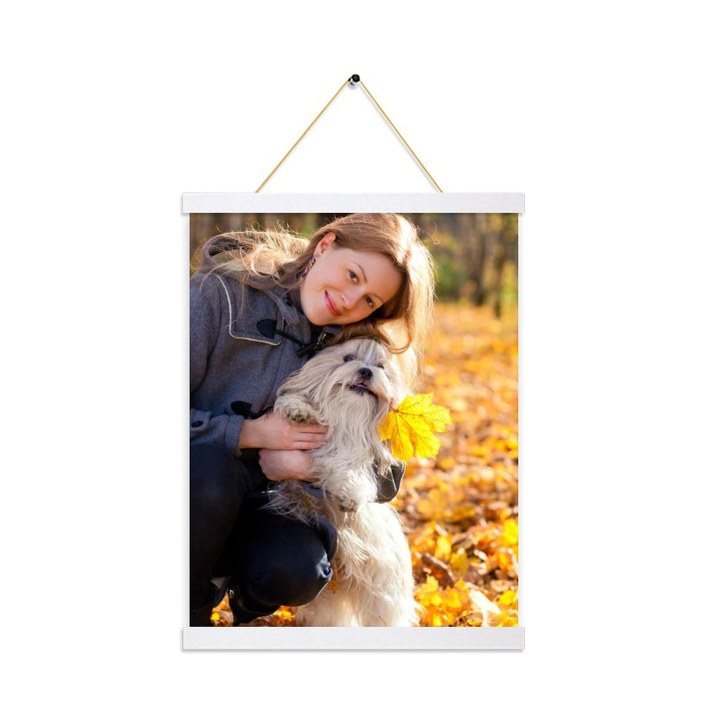 Custom Photo Prints with Magnetic Hanger Frame Canvas Poster Prints (White) - Printgiftyk