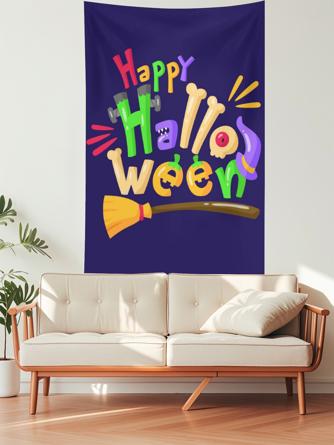 Funny Halloween Tapestry Wall Hanging Tapestries Flag for Kids
