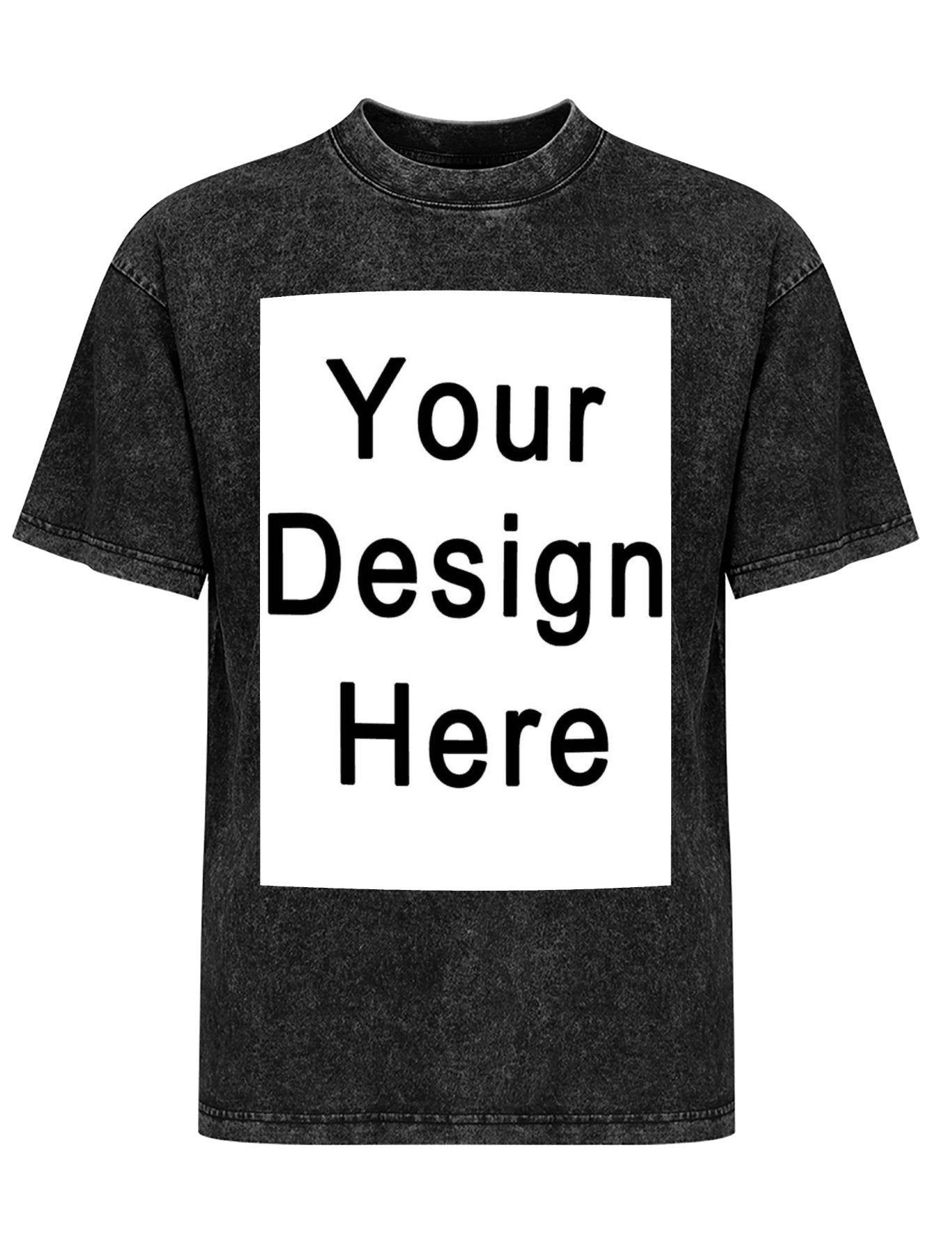 Custom Cotton T Shirts For Men Personalized Vintage Loose Fit Washed Casual Tee - Printgiftyk