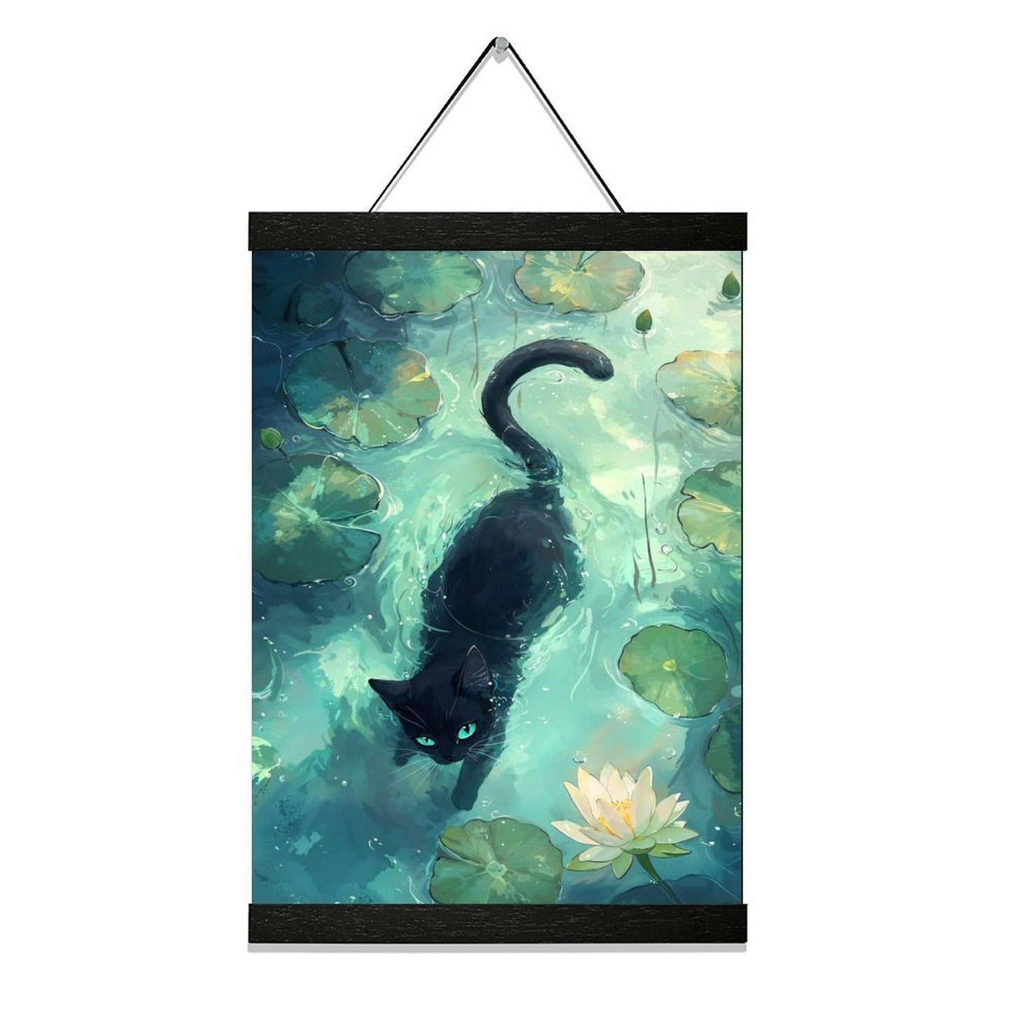Custom Photo Prints with Magnetic Hanger Frame Canvas Poster Prints (Black) - Printgiftyk