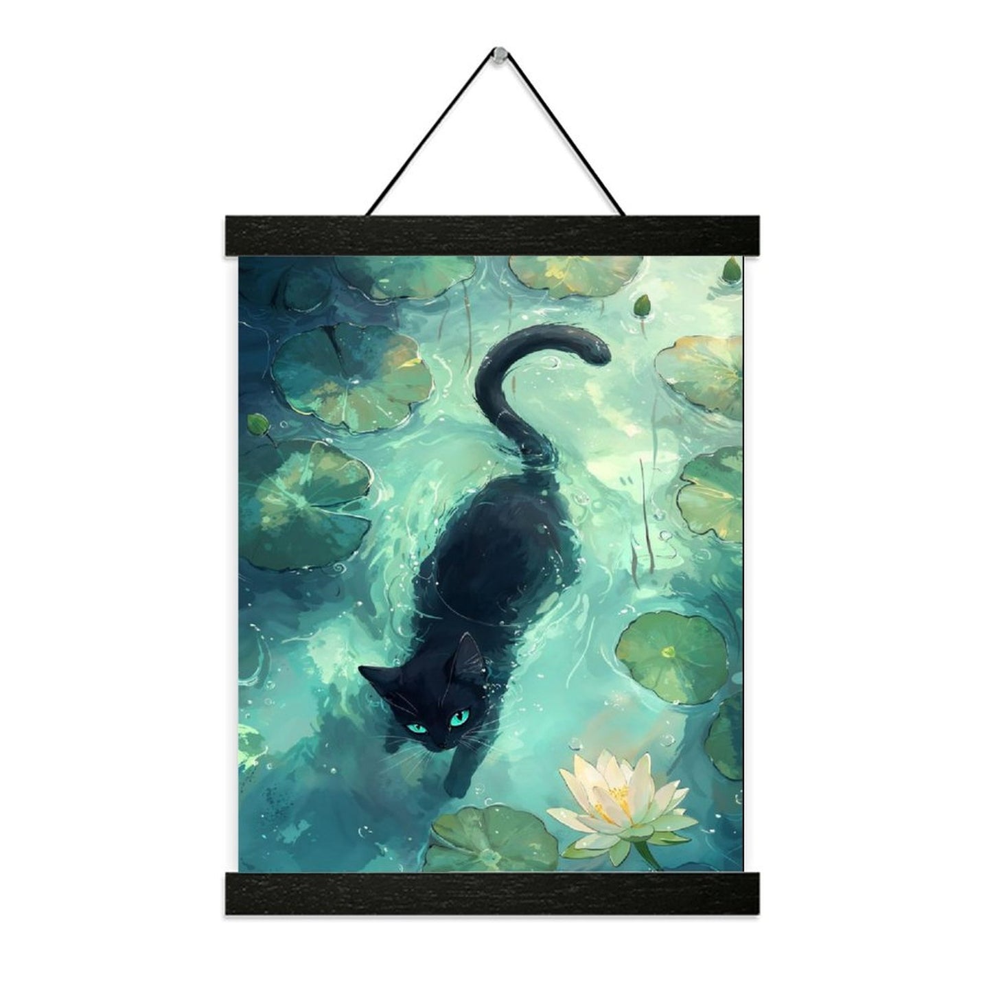 Custom Photo Prints with Magnetic Hanger Frame Canvas Poster Prints (Black) - Printgiftyk