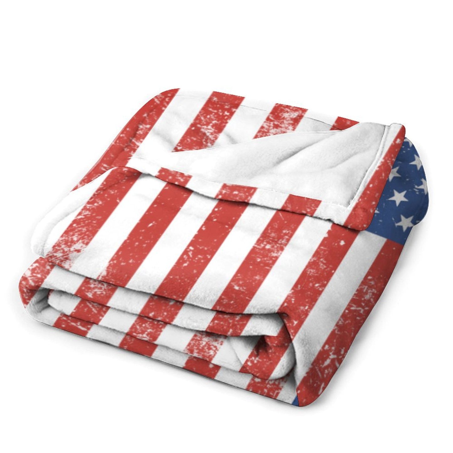 Independence Day 4th of July Throw Blanket, Red Blue Stars American Flag Star Patriotic Throw Blanket - Printgiftyk