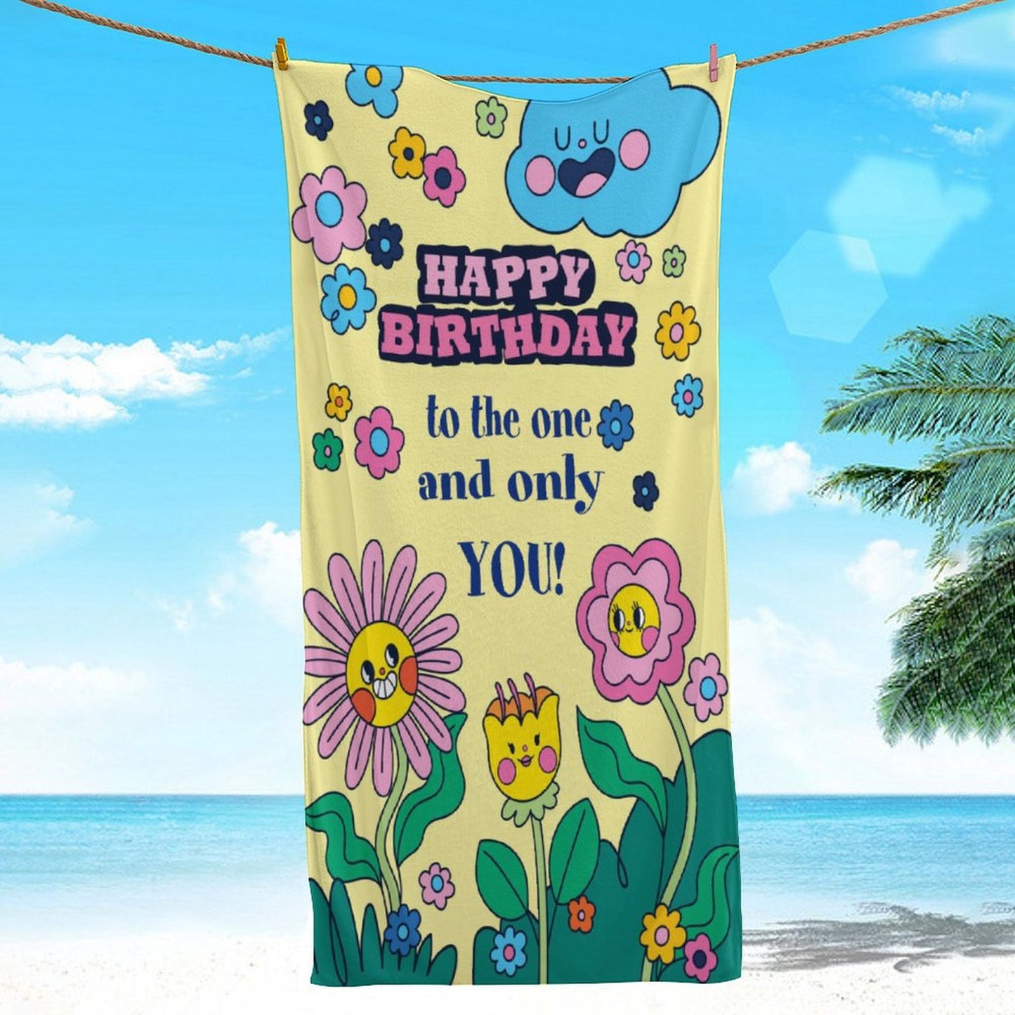 Happy Birthday Beach Towels for Kids - Printgiftyk