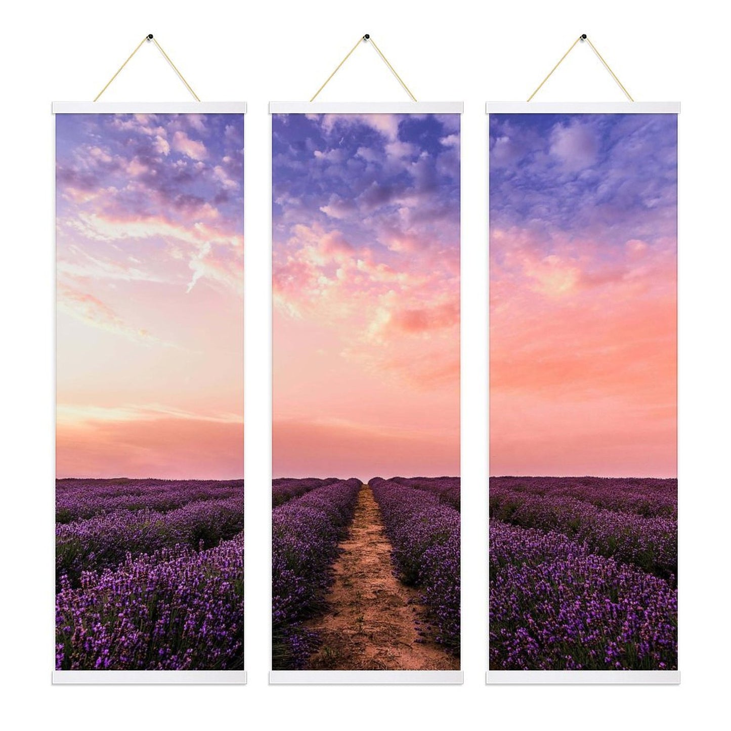 3 Pack Custom Photo Prints with Magnetic Hanger Frame Canvas Poster Prints (White) - Printgiftyk