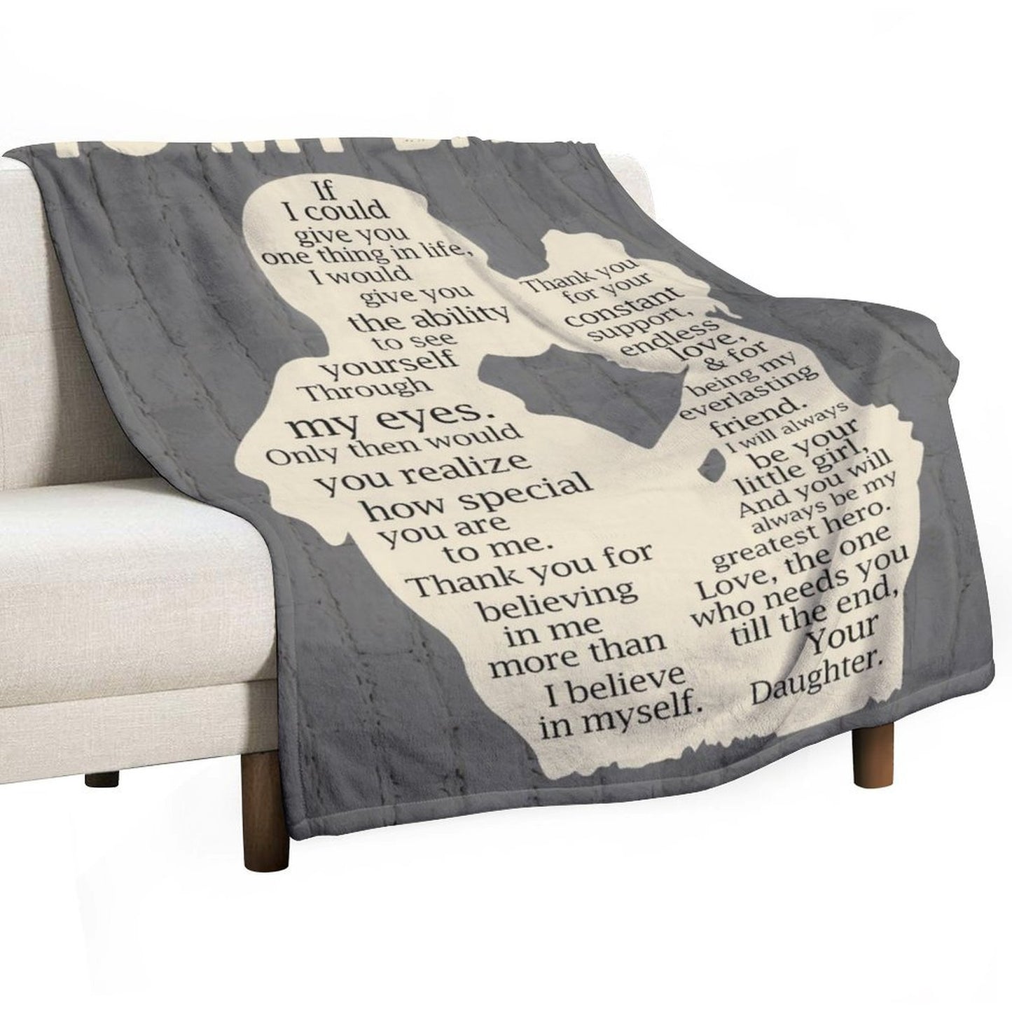 Gifts for Dad from Daughter to My Dad Blanket Best Gift for Fathers Day Birthday Christmas Presents - Printgiftyk