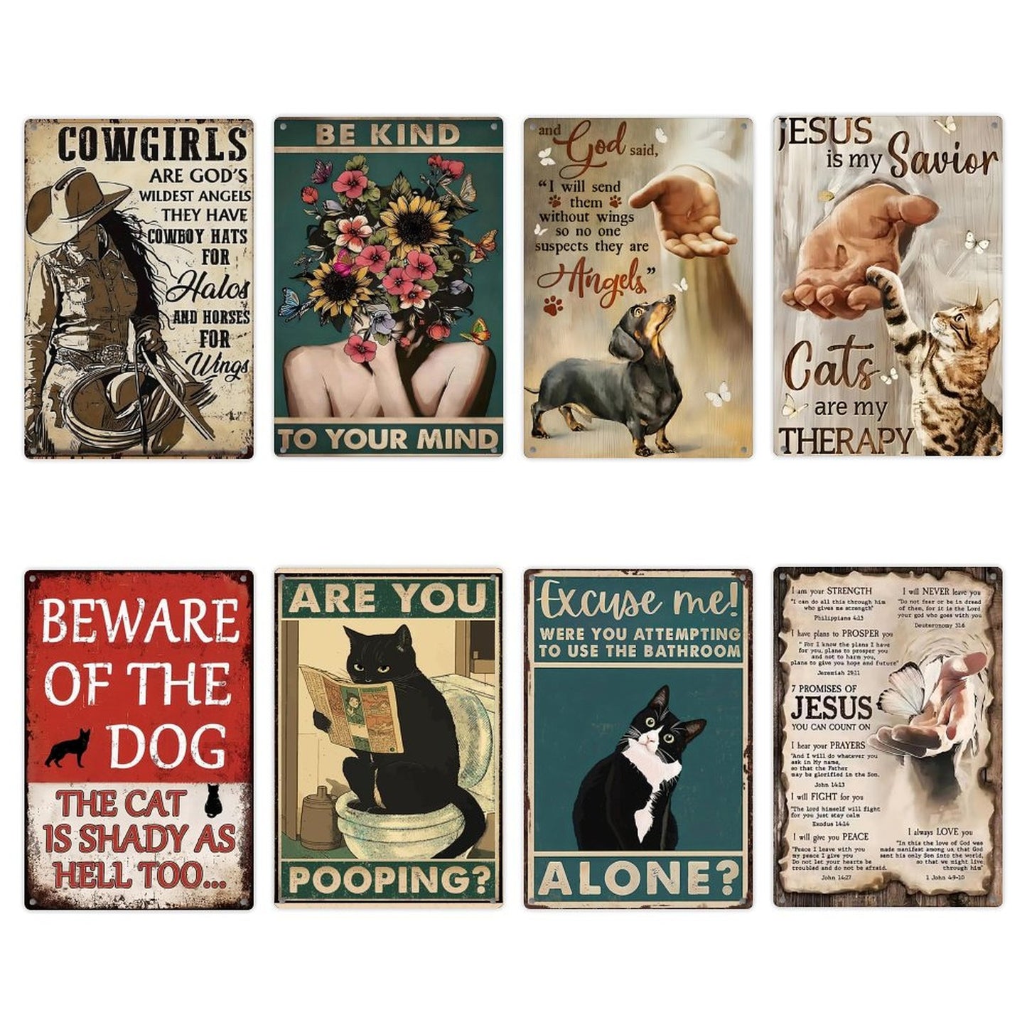 Custom Aluminum Sign Personalized Metal Sign Design Your Own Image Or Text 8 Pieces - Printgiftyk