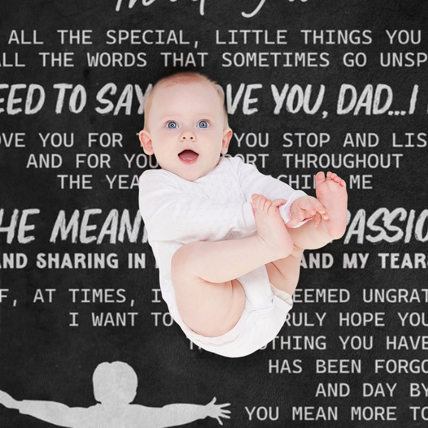 Fathers Day Blankets,to My Dad Blanket Gifts from Son, Thank you Letter Warm Soft Throw Blankets - Printgiftyk