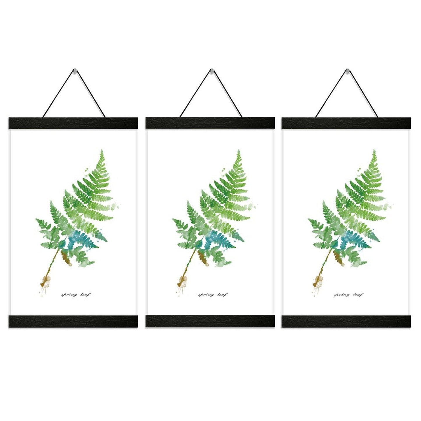 3 Pack Custom Photo Prints with Magnetic Hanger Frame Canvas Poster Prints (Black) - Printgiftyk