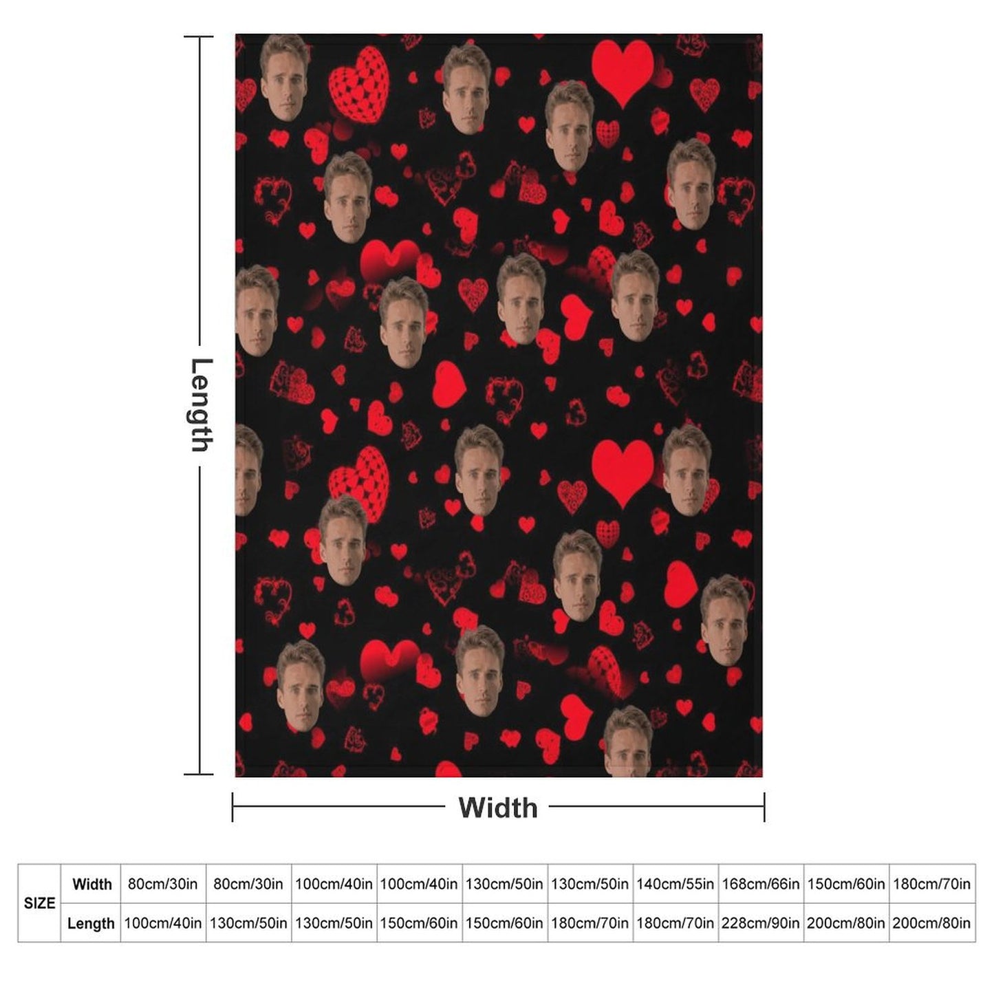 Custom Blanket with Face Gifts for Men Women, Personalized Throw Blanket with Picture - Printgiftyk