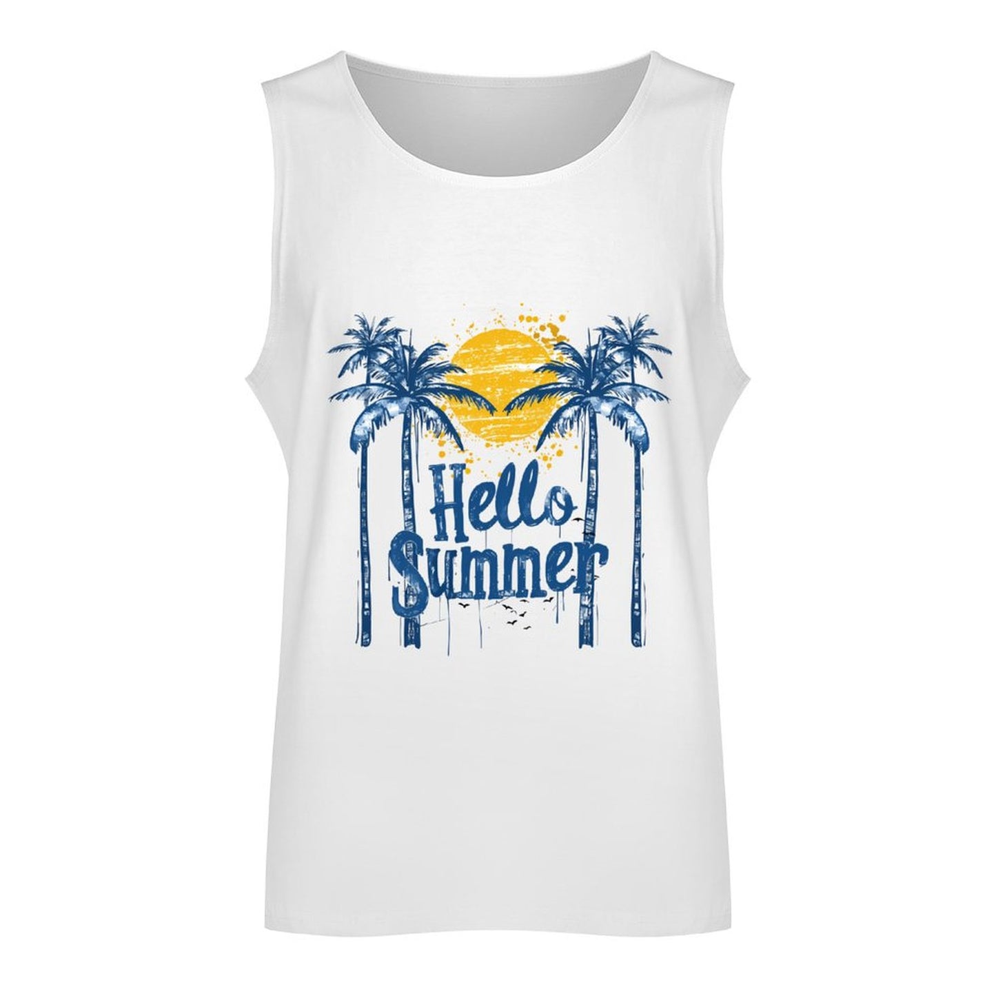 Custom Cotton Tank Top with Your Image or Logo for Men and Women White - Printgiftyk