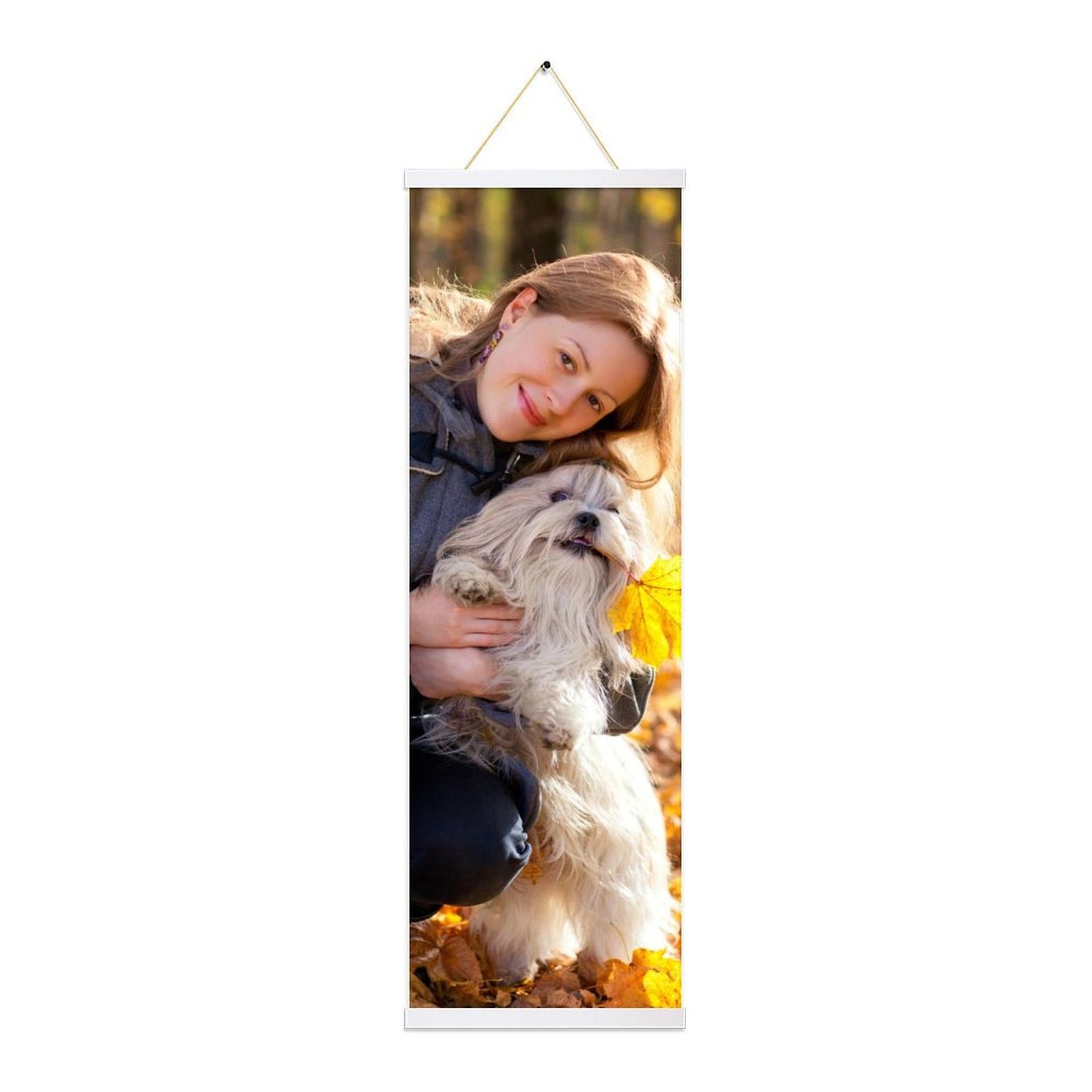 Custom Photo Prints with Magnetic Hanger Frame Canvas Poster Prints (White) - Printgiftyk