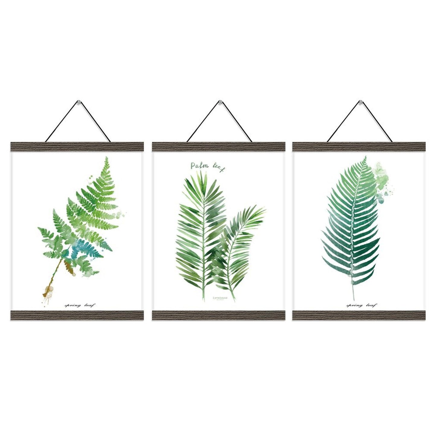 3 Pack Custom Photo Prints with Magnetic Hanger Frame Canvas Poster Prints (Brown) - Printgiftyk