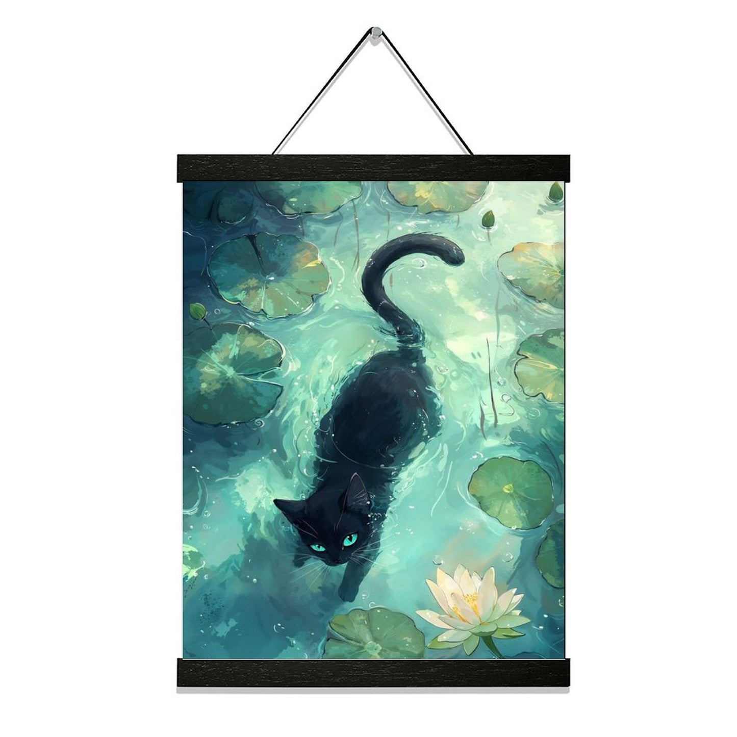 Custom Photo Prints with Magnetic Hanger Frame Canvas Poster Prints (Black) - Printgiftyk