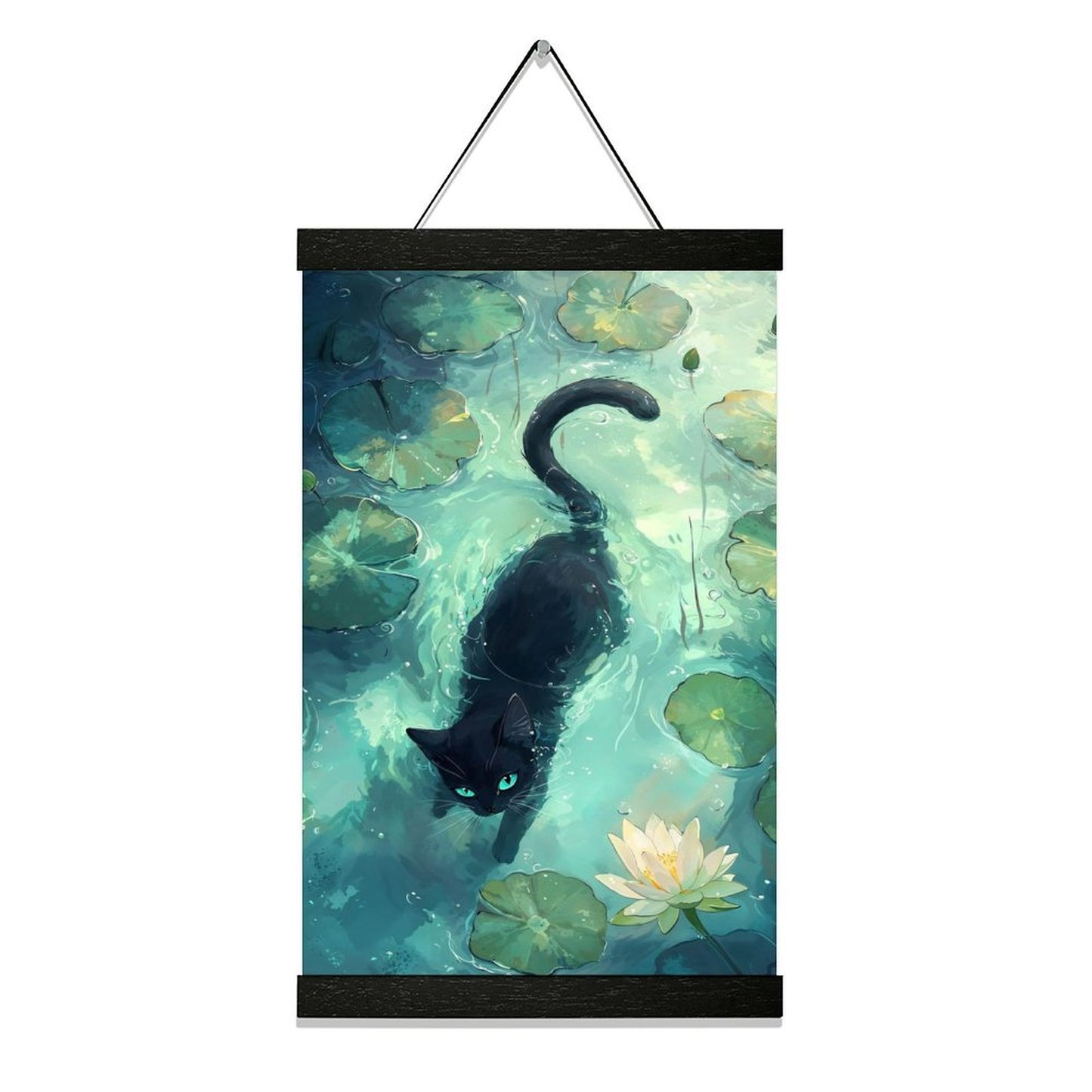 Custom Photo Prints with Magnetic Hanger Frame Canvas Poster Prints (Black) - Printgiftyk