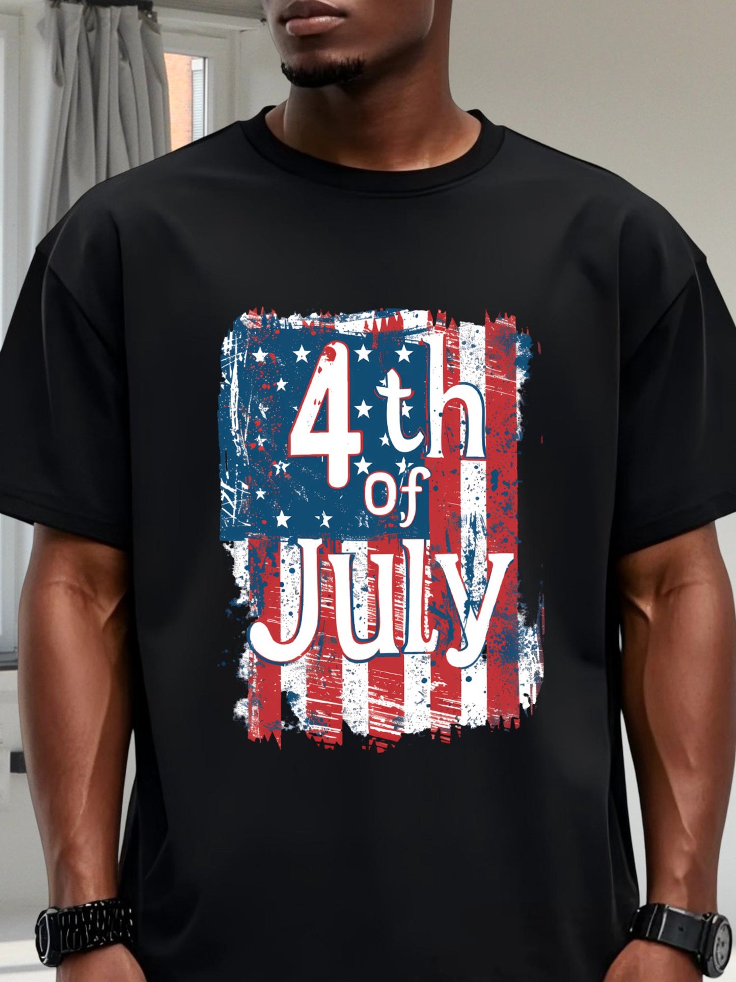 American Flag Shirts 4th of July Short SleeveT-Shirt for Men & Women - Printgiftyk
