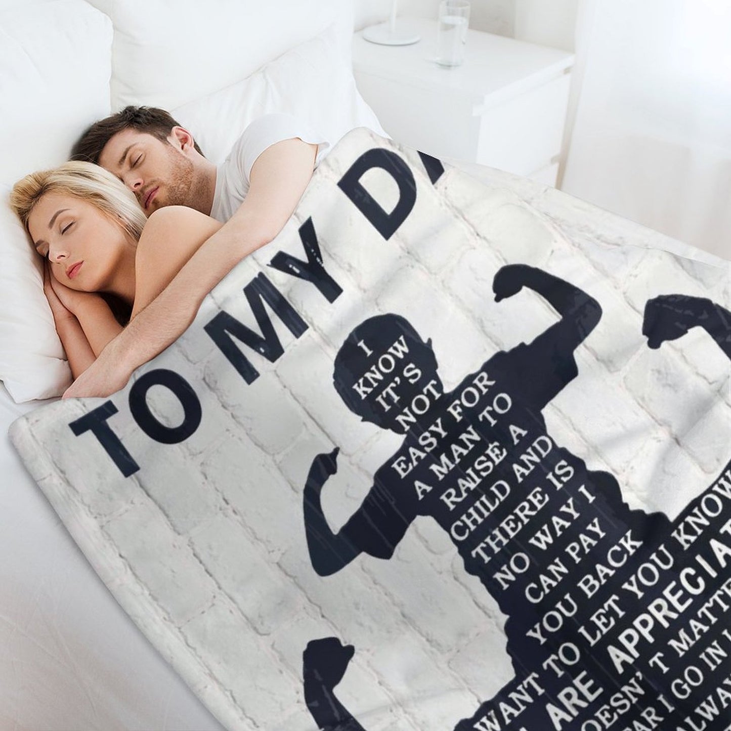 Gifts for Dad To My Dad Blanket from Son Best Gift Throw Blanket for Fathers Day Birthday Christmas - Printgiftyk