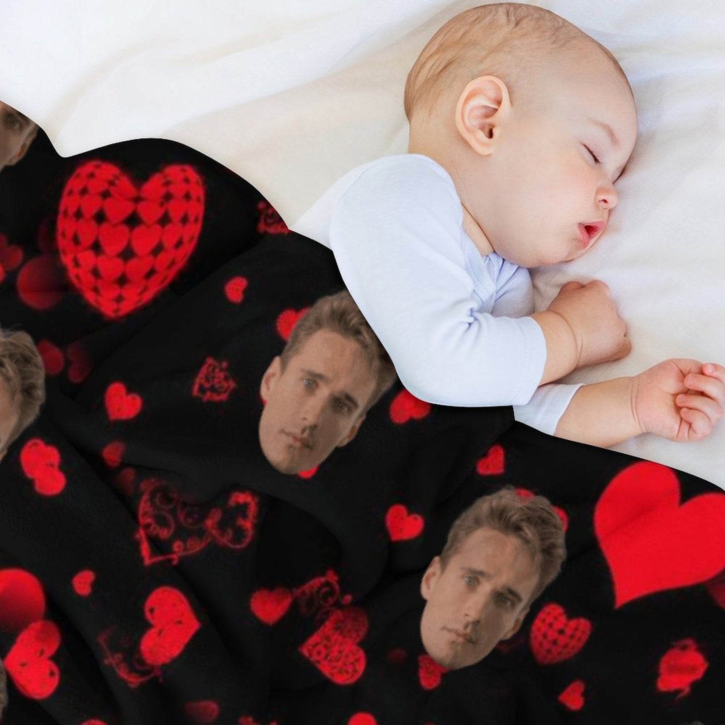 Custom Blanket with Face Gifts for Men Women, Personalized Throw Blanket with Picture - Printgiftyk
