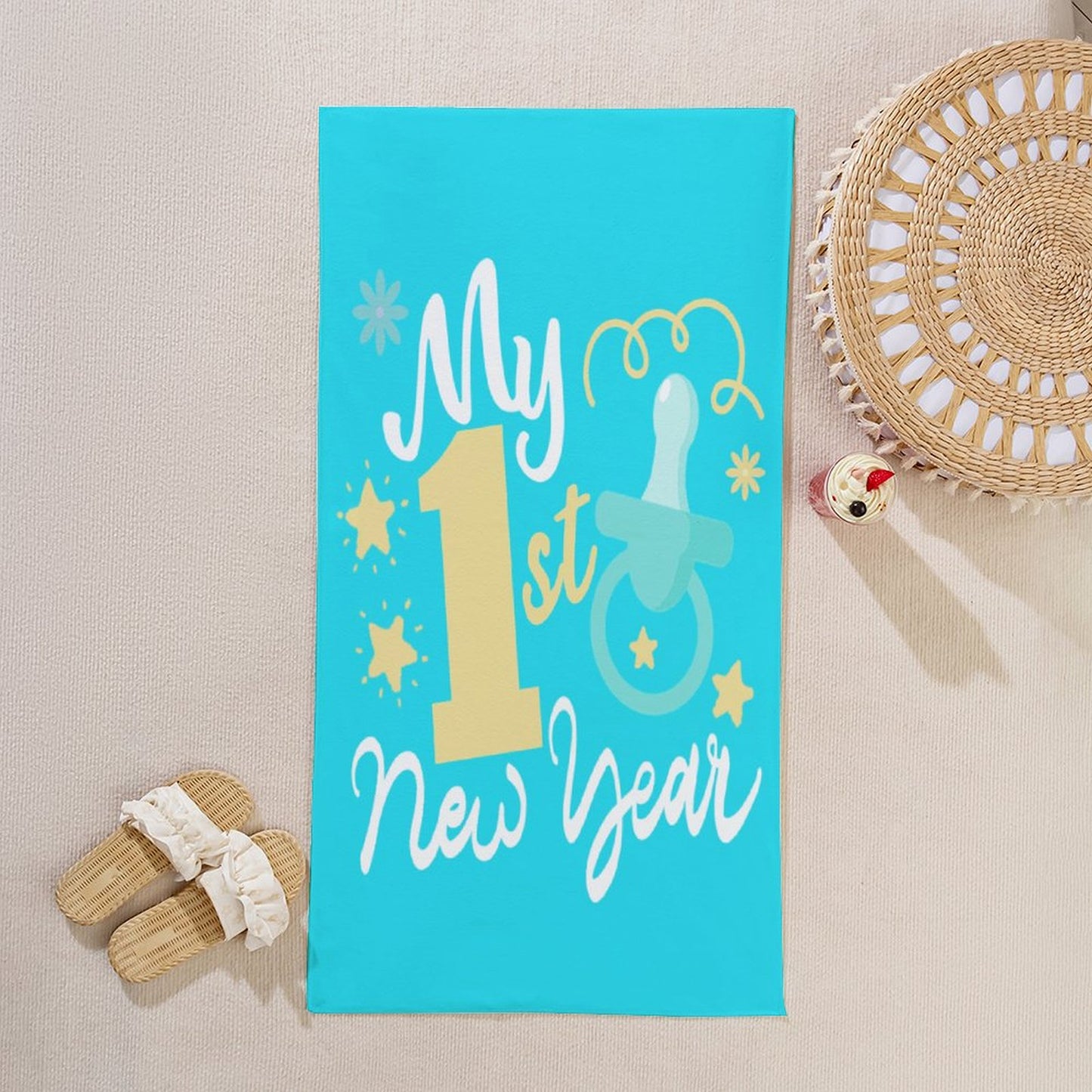 One Year Birthday Beach Towels for Kids - Printgiftyk