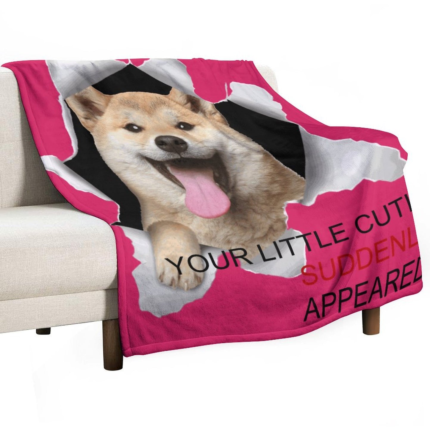 Personalized Dog Blanket with Text , Funny Dog Blanket Gift for Girls Boys - Printgiftyk