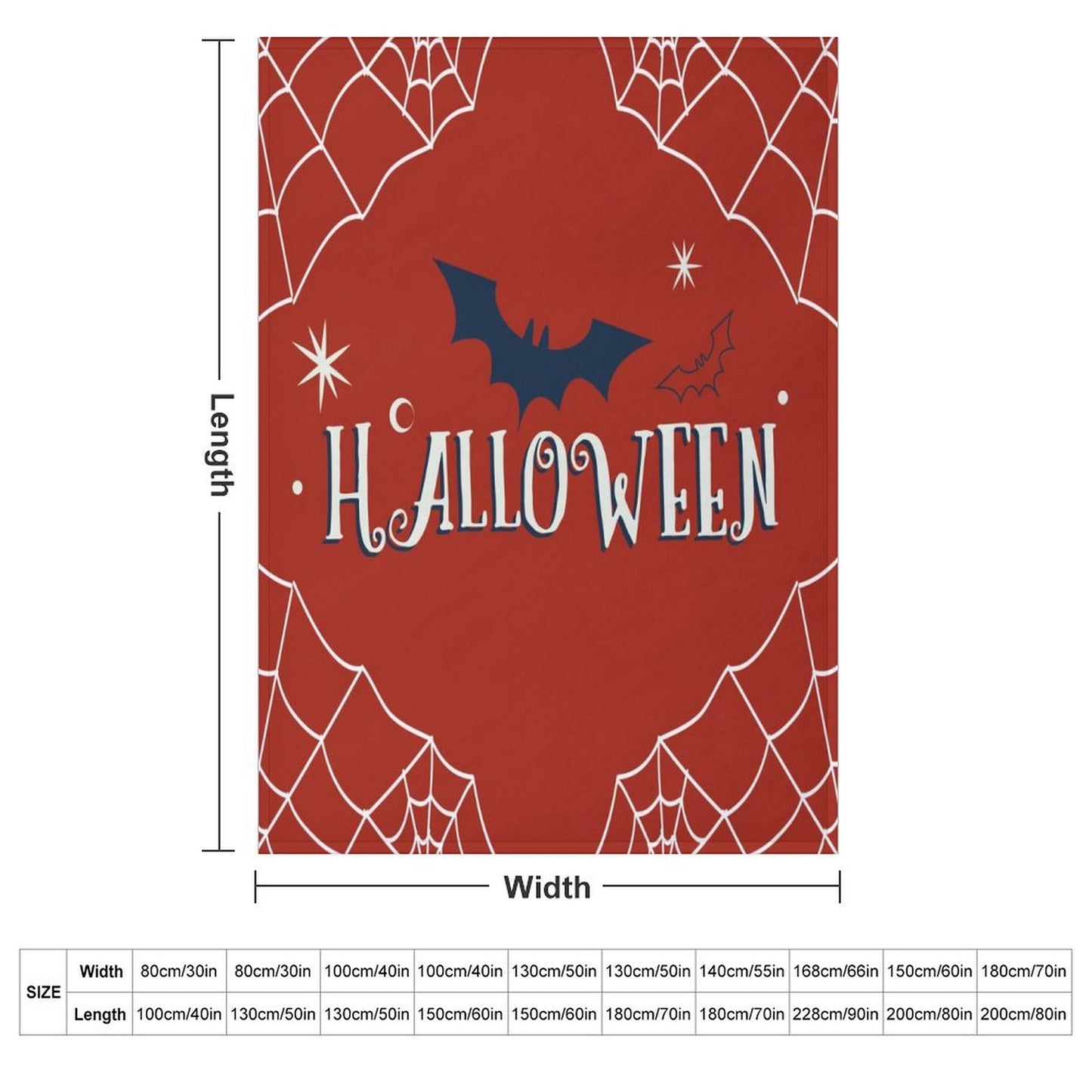 Red Spider Web Pattern Halloween Blanket, Super Soft Flannel Fuzzy Funny Throw for Bed Sofa Home Decor - Printgiftyk
