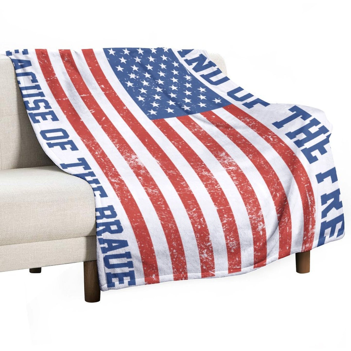 Independence Day 4th of July Throw Blanket, Red Blue Stars American Flag Star Patriotic Throw Blanket - Printgiftyk