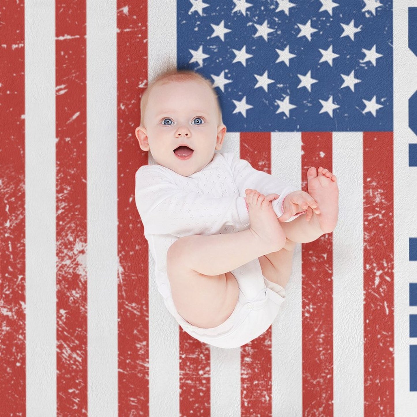 Independence Day 4th of July Throw Blanket, Red Blue Stars American Flag Star Patriotic Throw Blanket - Printgiftyk