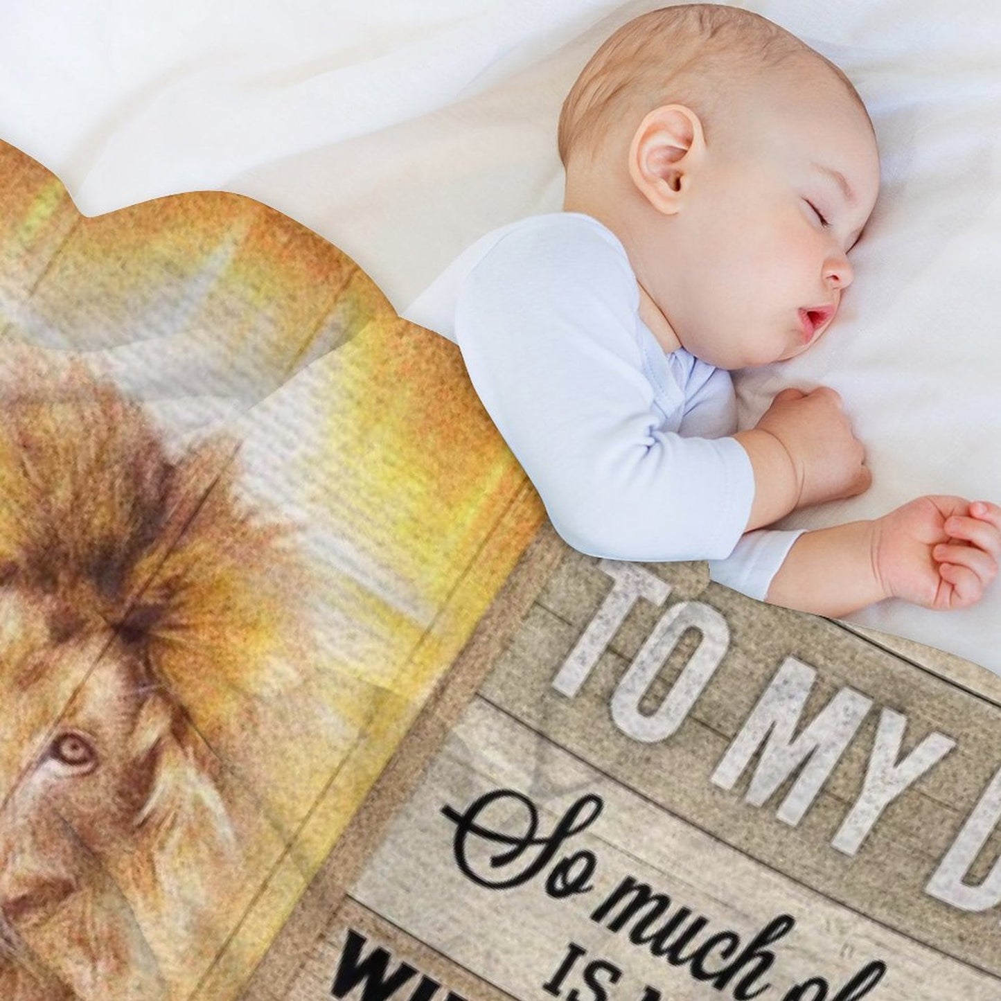 To My Dad Blanket Gifts for Dad from Son Best Gift for Fathers Day Birthday Christmas Vintage Lion Letter Throw Blanket - Printgiftyk
