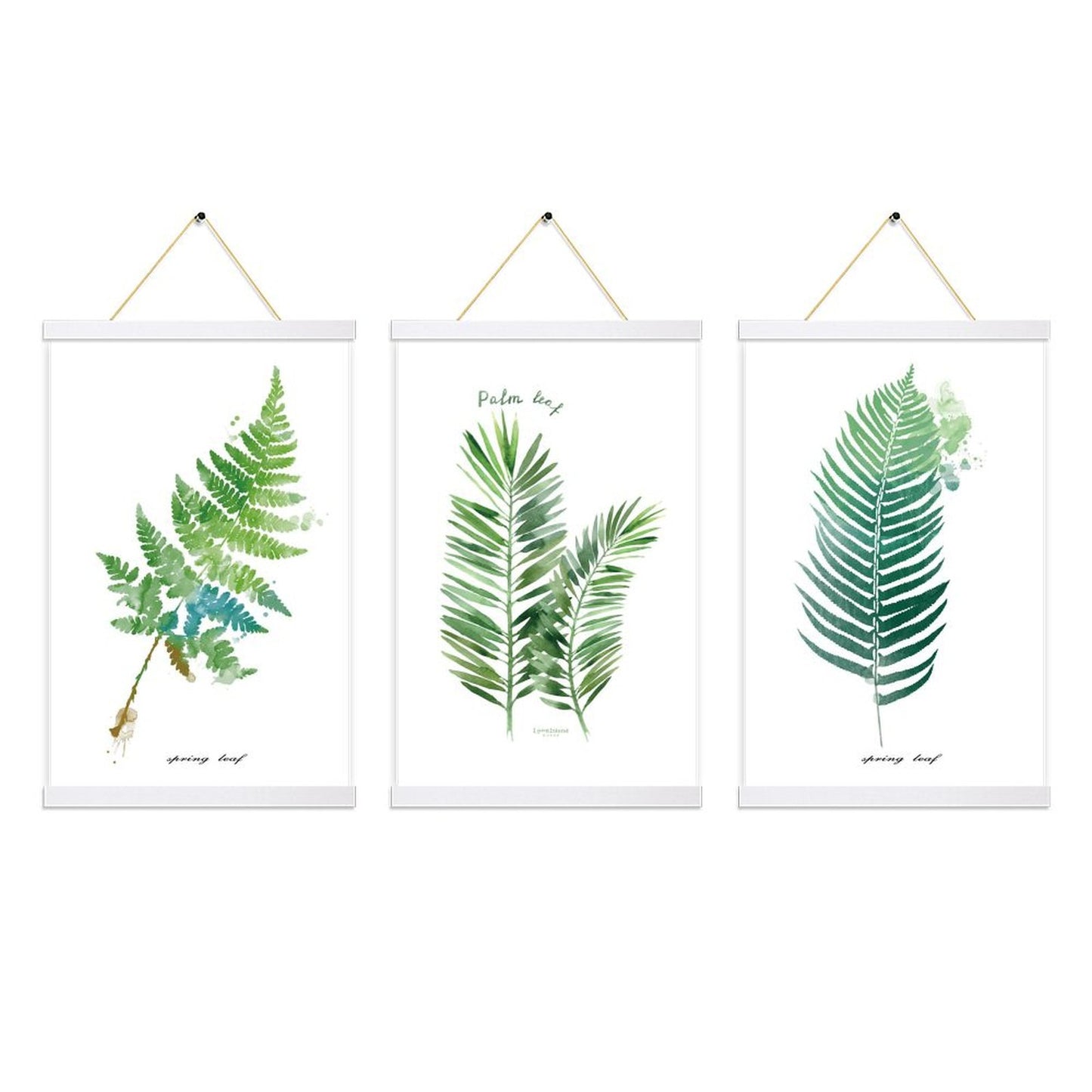 3 Pack Custom Photo Prints with Magnetic Hanger Frame Canvas Poster Prints (White) - Printgiftyk