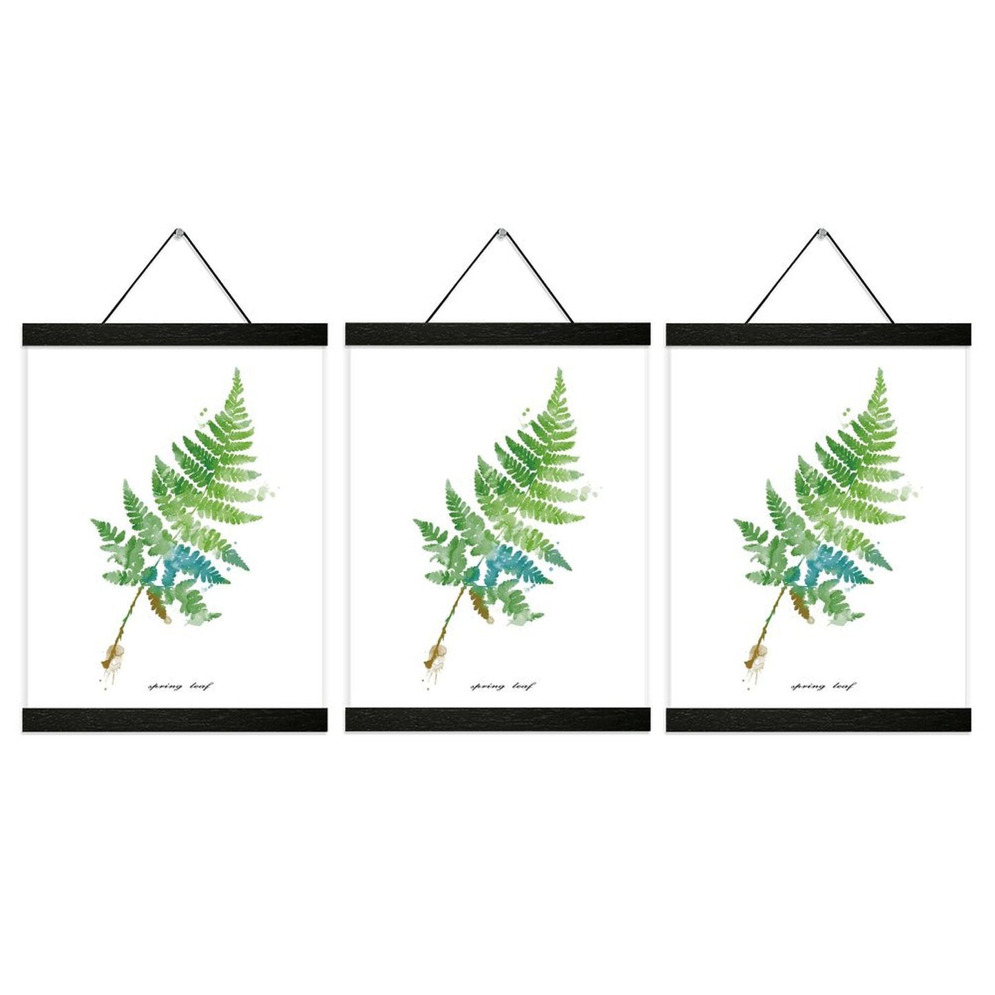 3 Pack Custom Photo Prints with Magnetic Hanger Frame Canvas Poster Prints (Black) - Printgiftyk