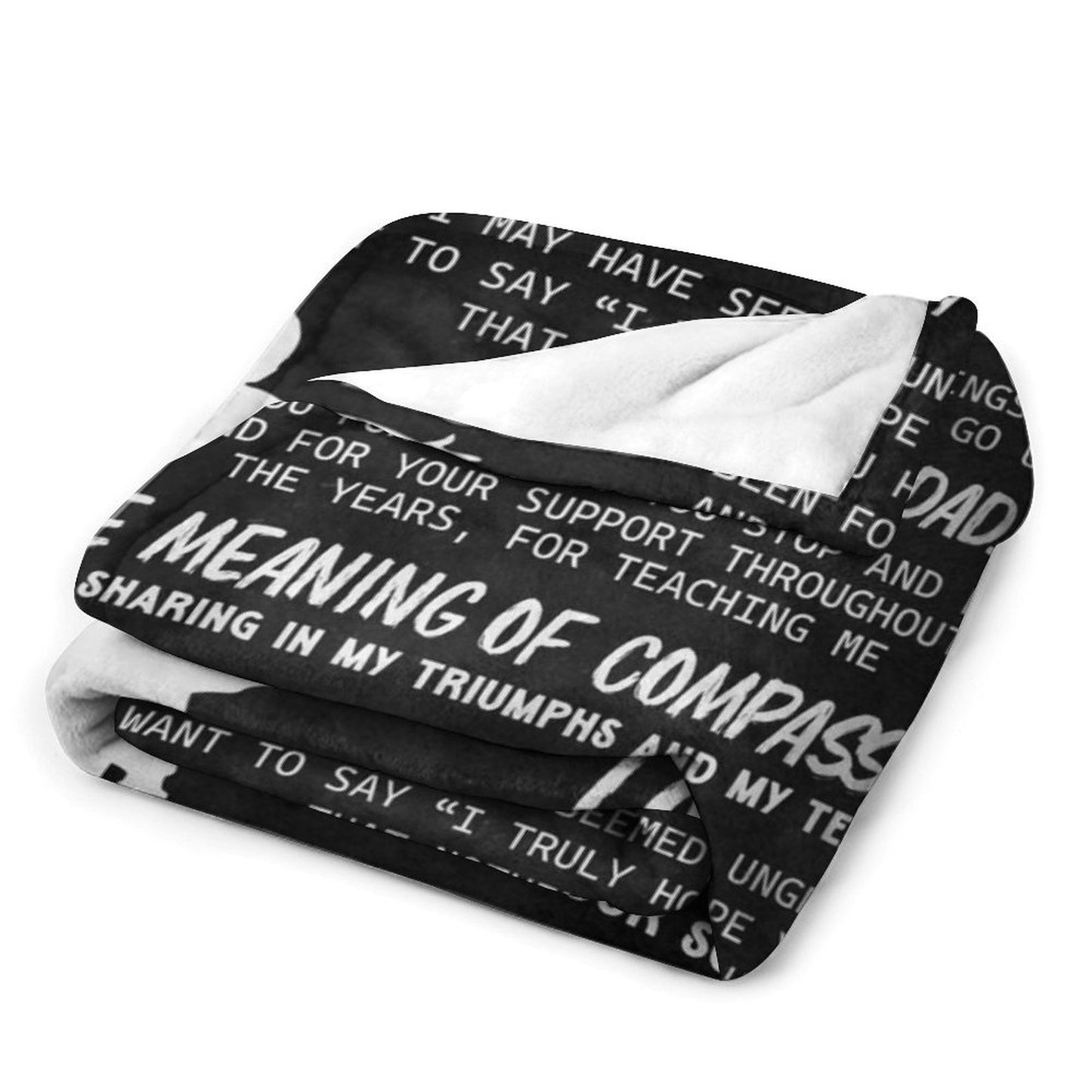 Fathers Day Blankets,to My Dad Blanket Gifts from Son, Thank you Letter Warm Soft Throw Blankets - Printgiftyk