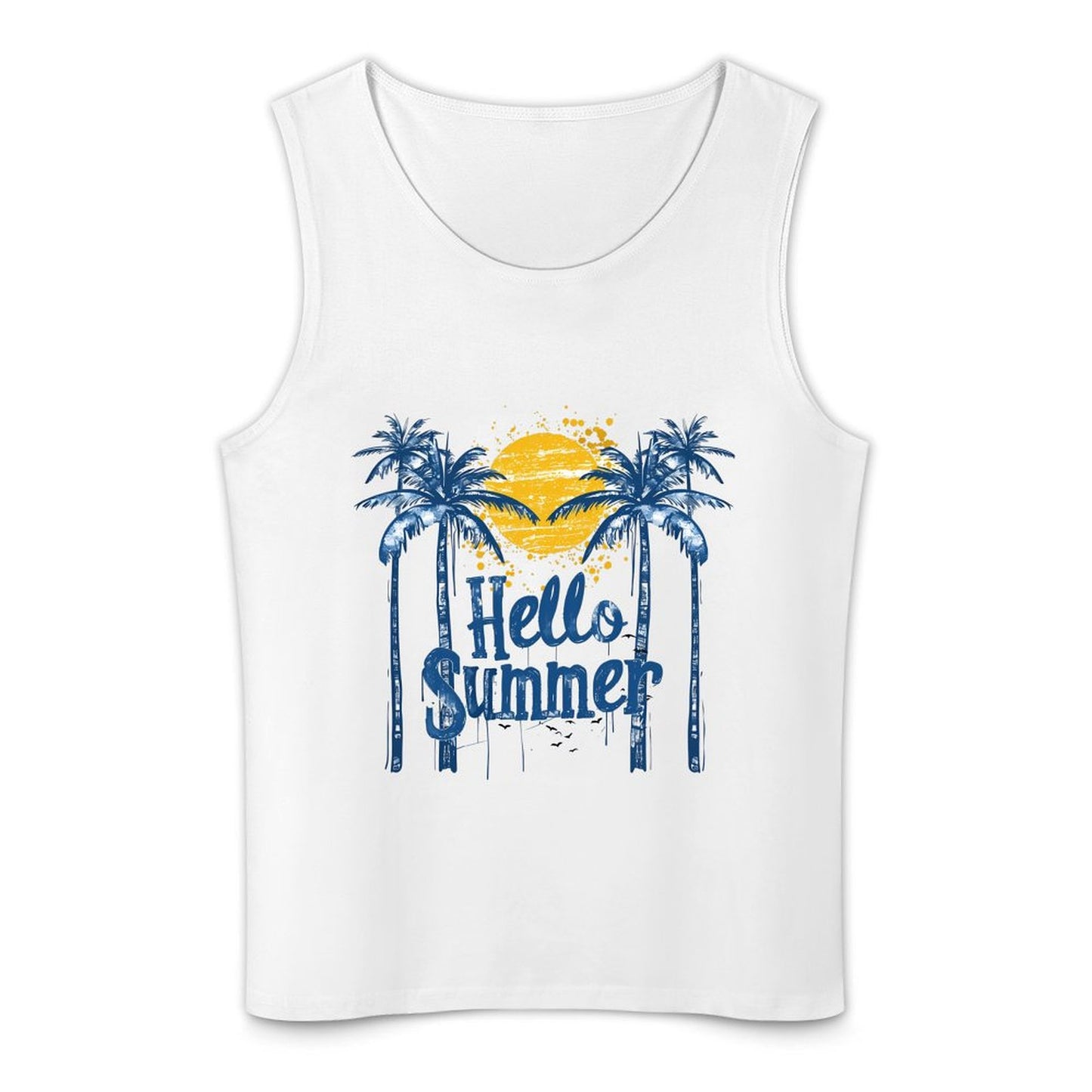 Custom Cotton Tank Top with Your Image or Logo for Men and Women White - Printgiftyk