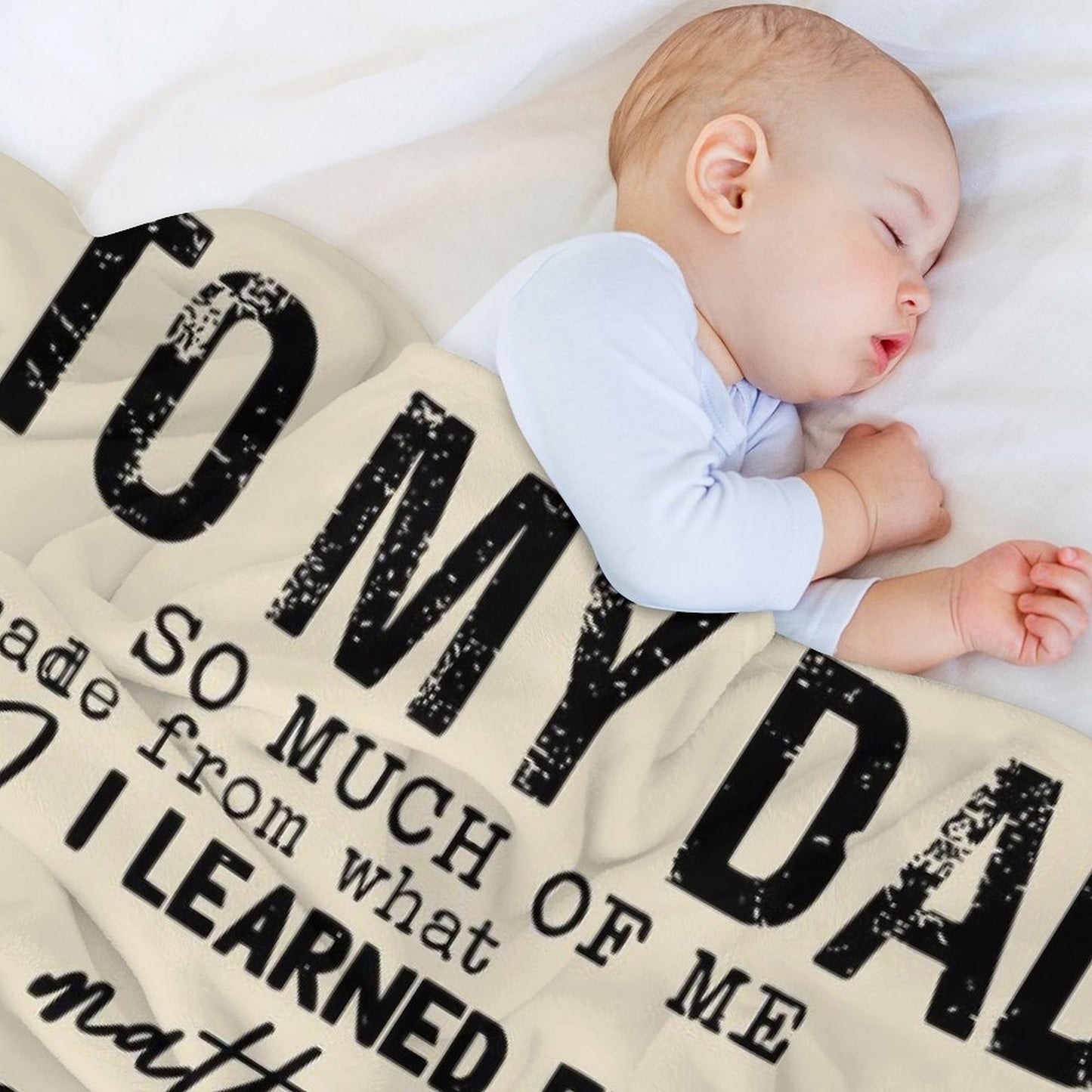 To My Dad Blanket Father's Gifts from Son Birthday Christmas Blankets Gift for Dad - Printgiftyk