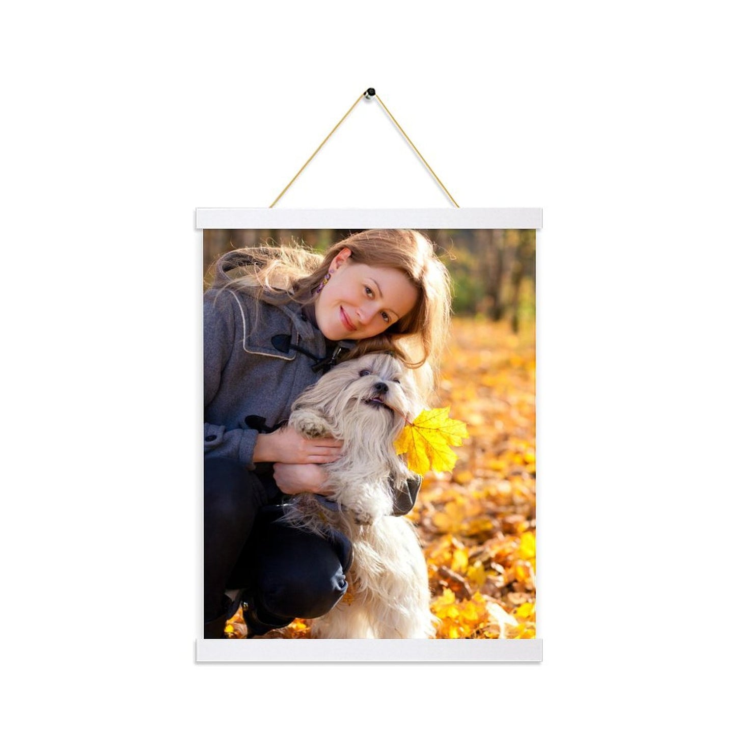 Custom Photo Prints with Magnetic Hanger Frame Canvas Poster Prints (White) - Printgiftyk