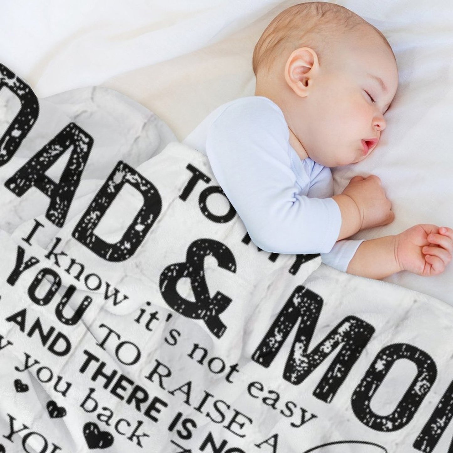 Parent Gifts Dad and Mom Blanket for Parents from Daughter Soft Flannel Throw Blanket - Printgiftyk