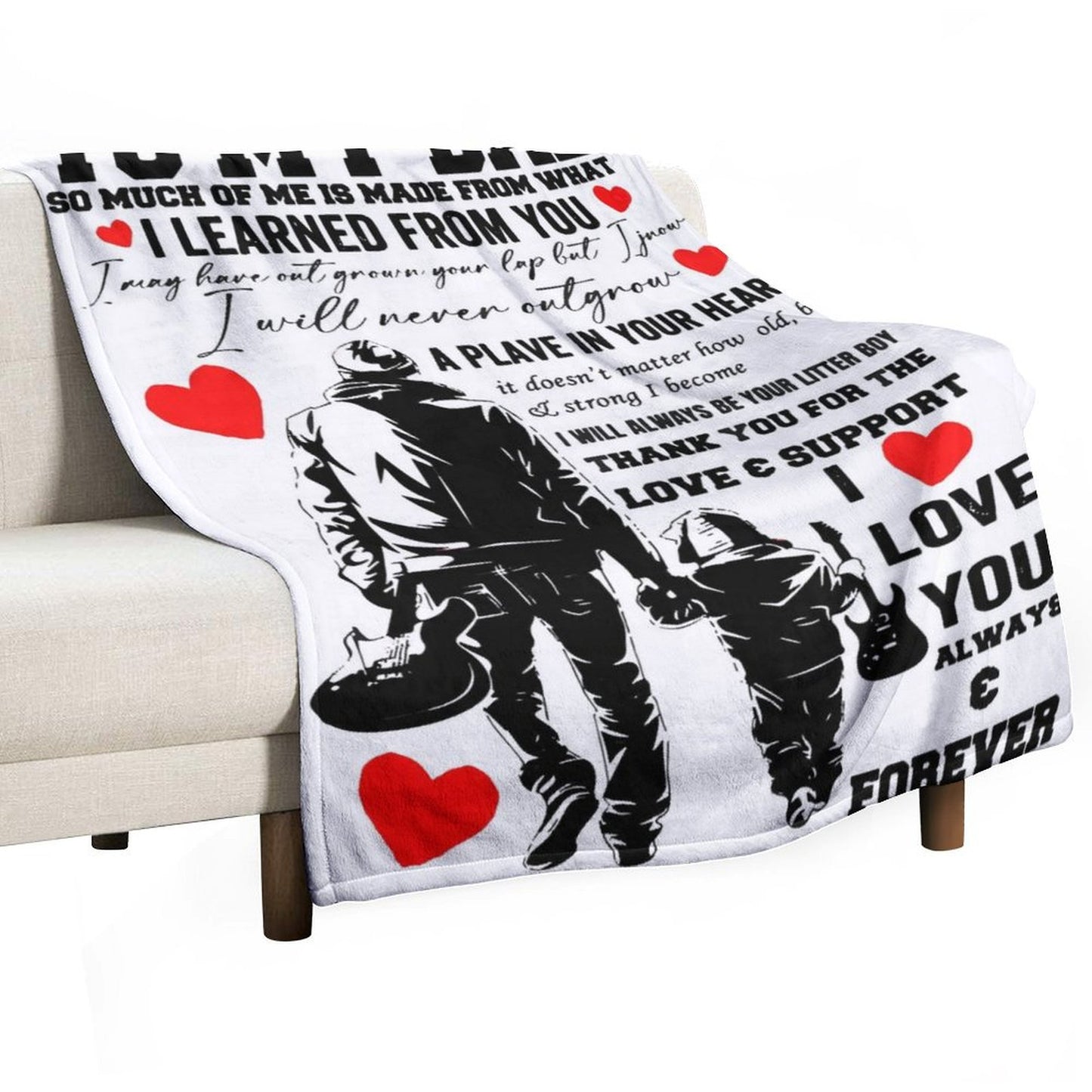 To My Dad Blanket Gifts for Dad from Child Best Gift for Fathers Day Birthday Christmas - Printgiftyk