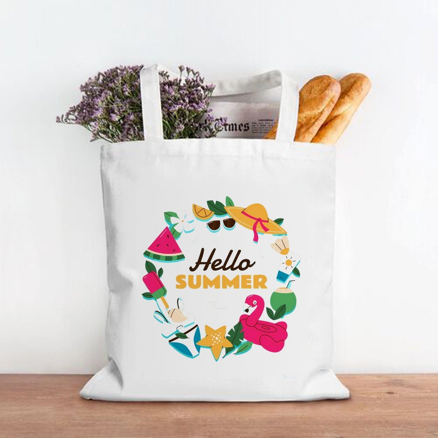 Custom Canvas Tote Bags for Women Personalized Grocery Tote Bags with Your Photo Logo Text - Printgiftyk