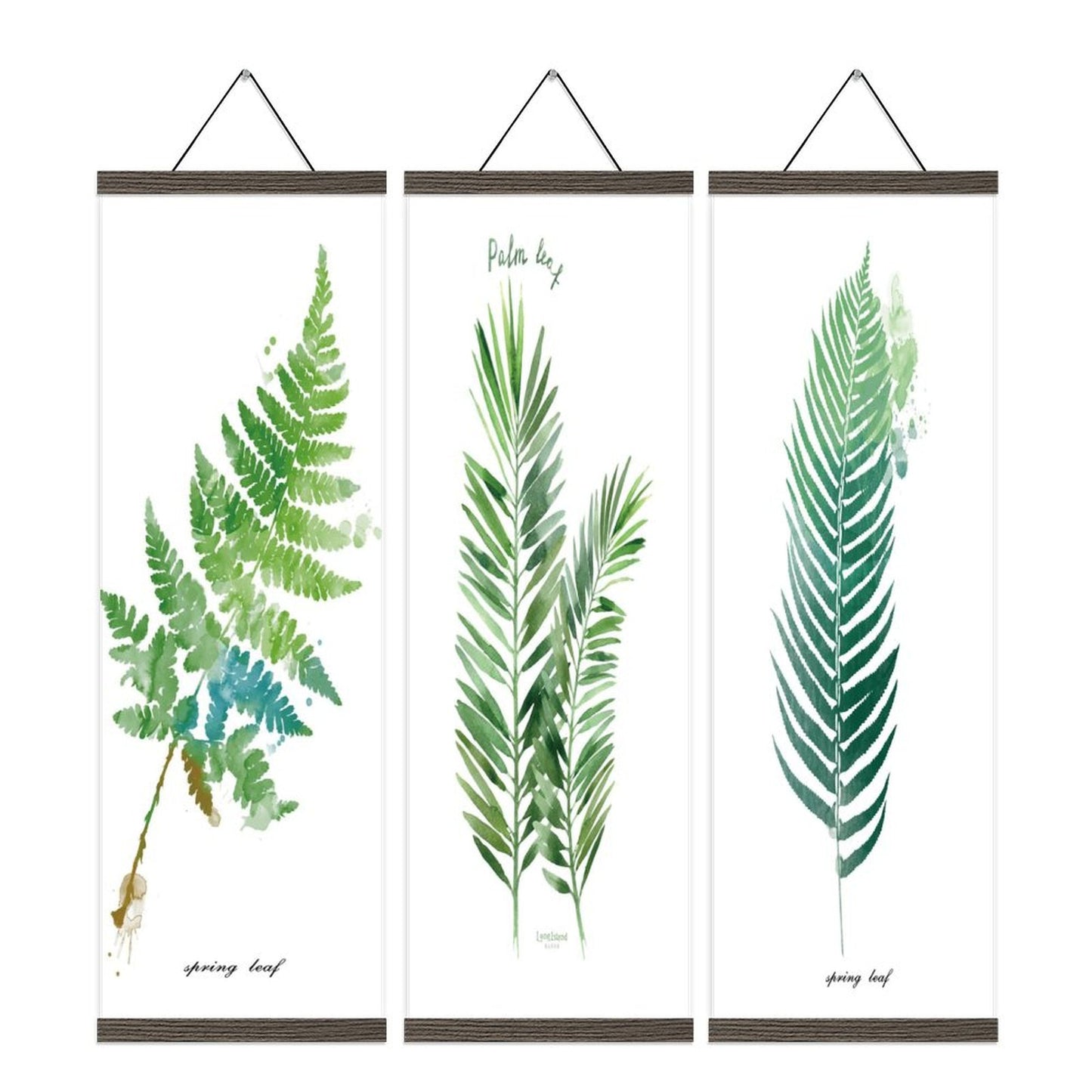 3 Pack Custom Photo Prints with Magnetic Hanger Frame Canvas Poster Prints (Brown) - Printgiftyk