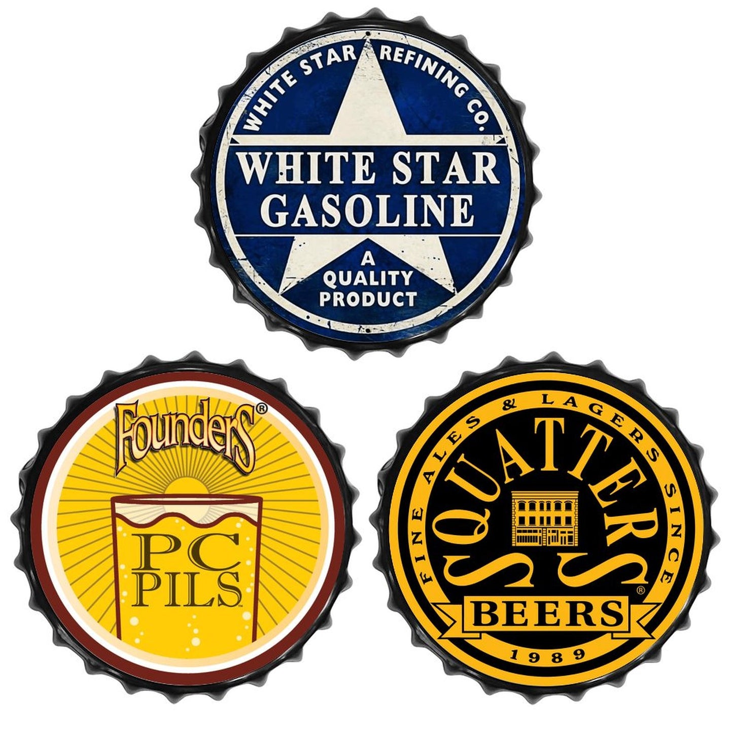Custom Bottle Cap Metal Signs Personalized Metal Signs for Outdoors Vintage Tin Sign - Printgiftyk