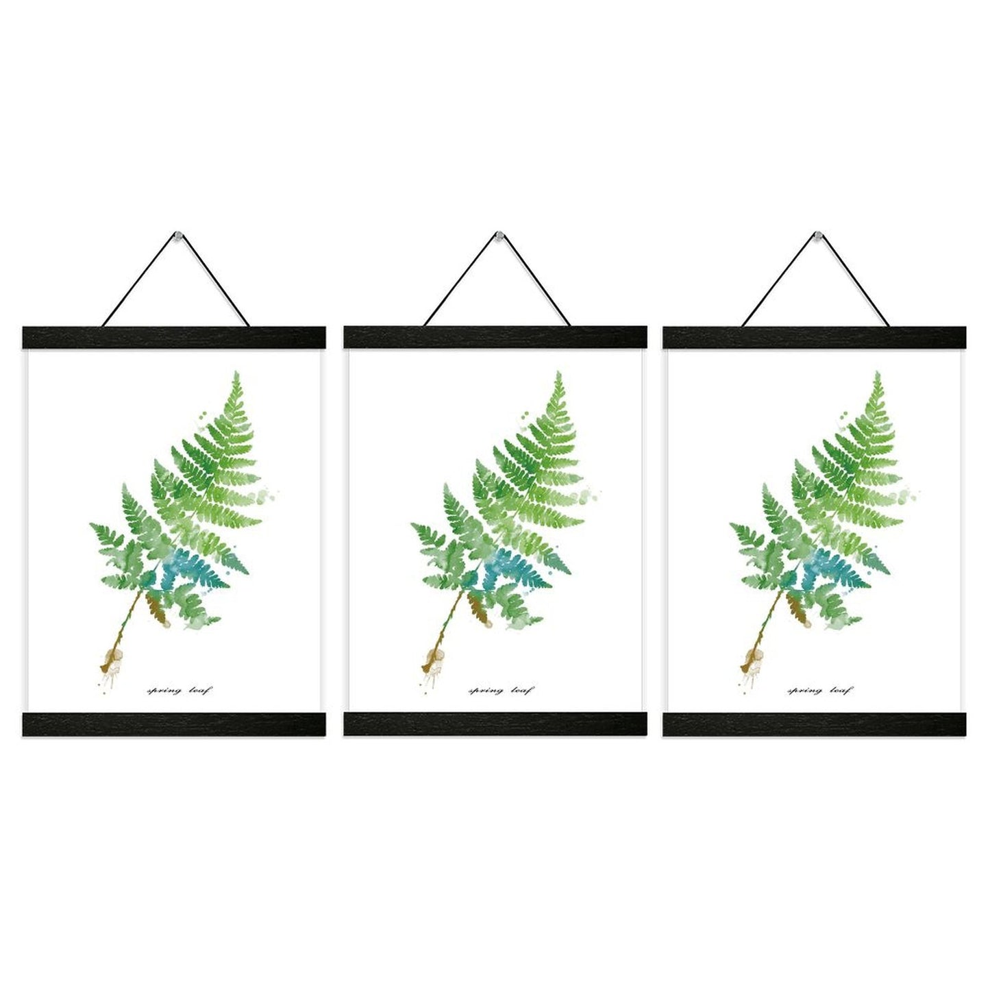 3 Pack Custom Photo Prints with Magnetic Hanger Frame Canvas Poster Prints (Black) - Printgiftyk