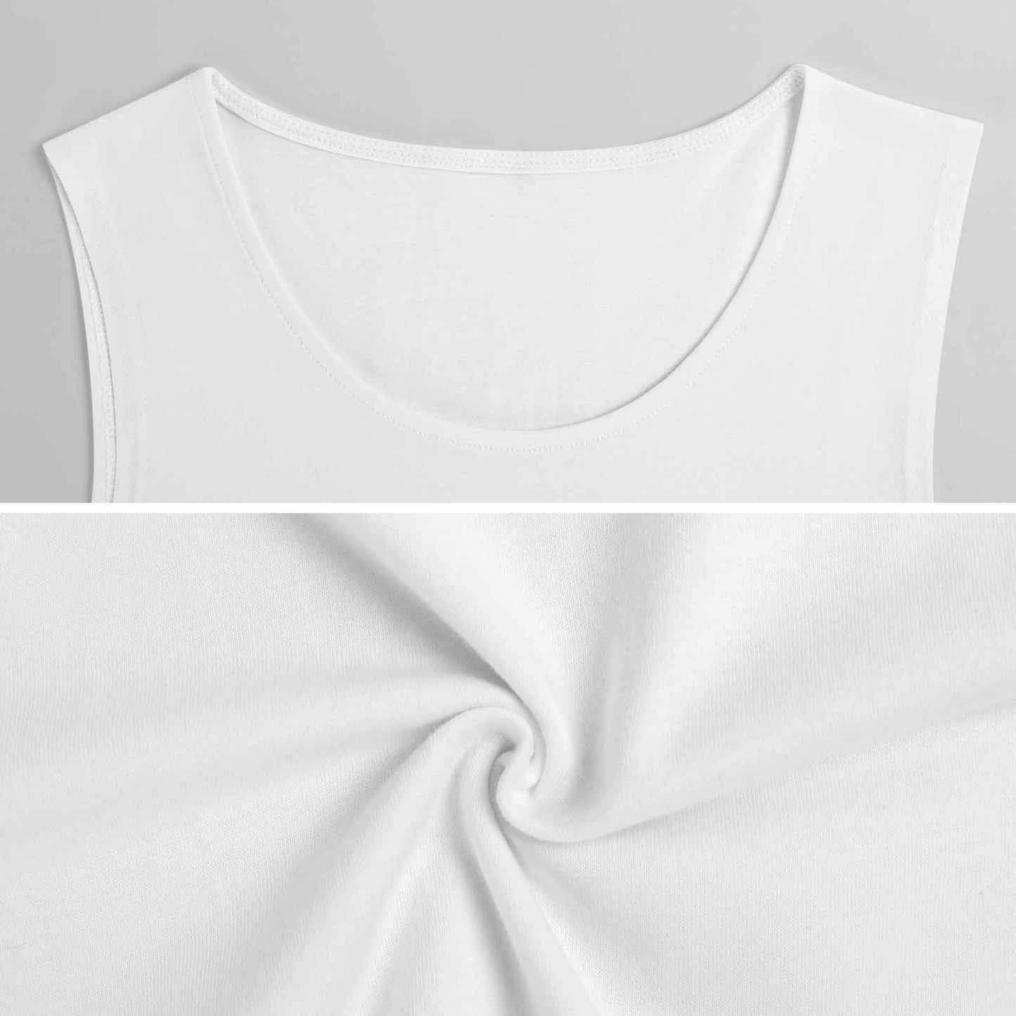 Custom Cotton Tank Top with Your Image or Logo for Men and Women White - Printgiftyk