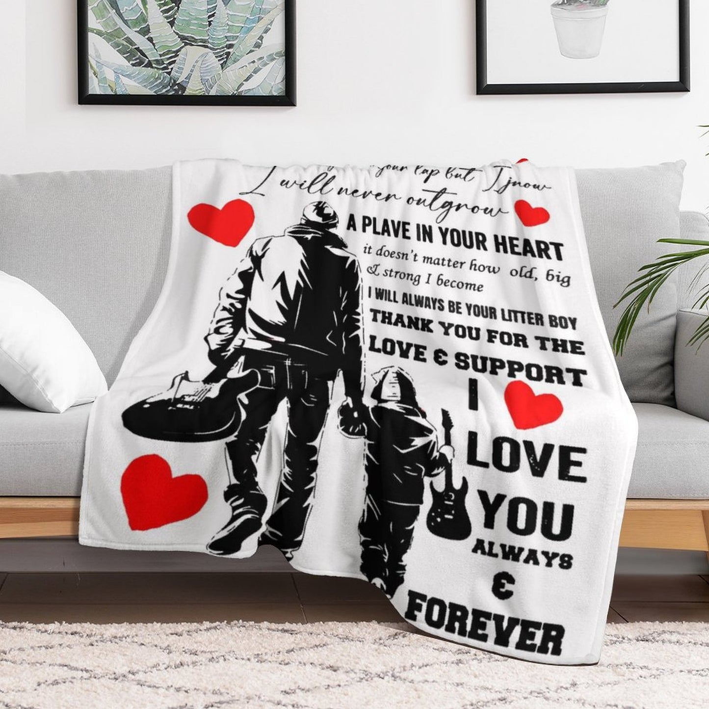 To My Dad Blanket Gifts for Dad from Child Best Gift for Fathers Day Birthday Christmas - Printgiftyk