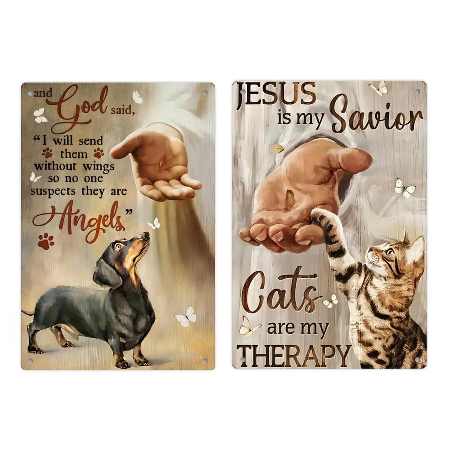 Custom Metal Tin Sign With Your Own Image/Text/Logo 2 Pieces , Packed in Cartons - Printgiftyk