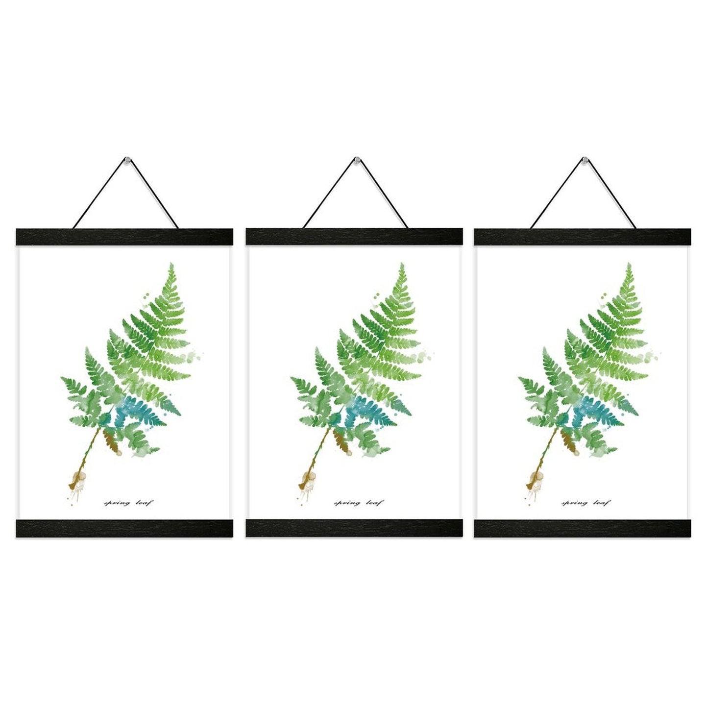 3 Pack Custom Photo Prints with Magnetic Hanger Frame Canvas Poster Prints (Black) - Printgiftyk