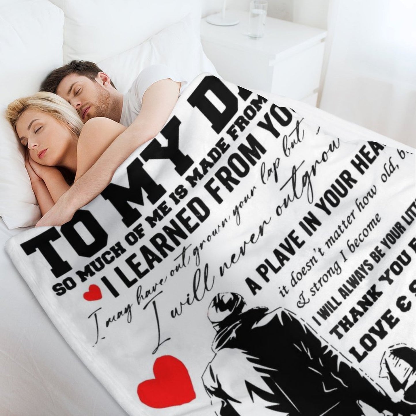 To My Dad Blanket Gifts for Dad from Child Best Gift for Fathers Day Birthday Christmas - Printgiftyk