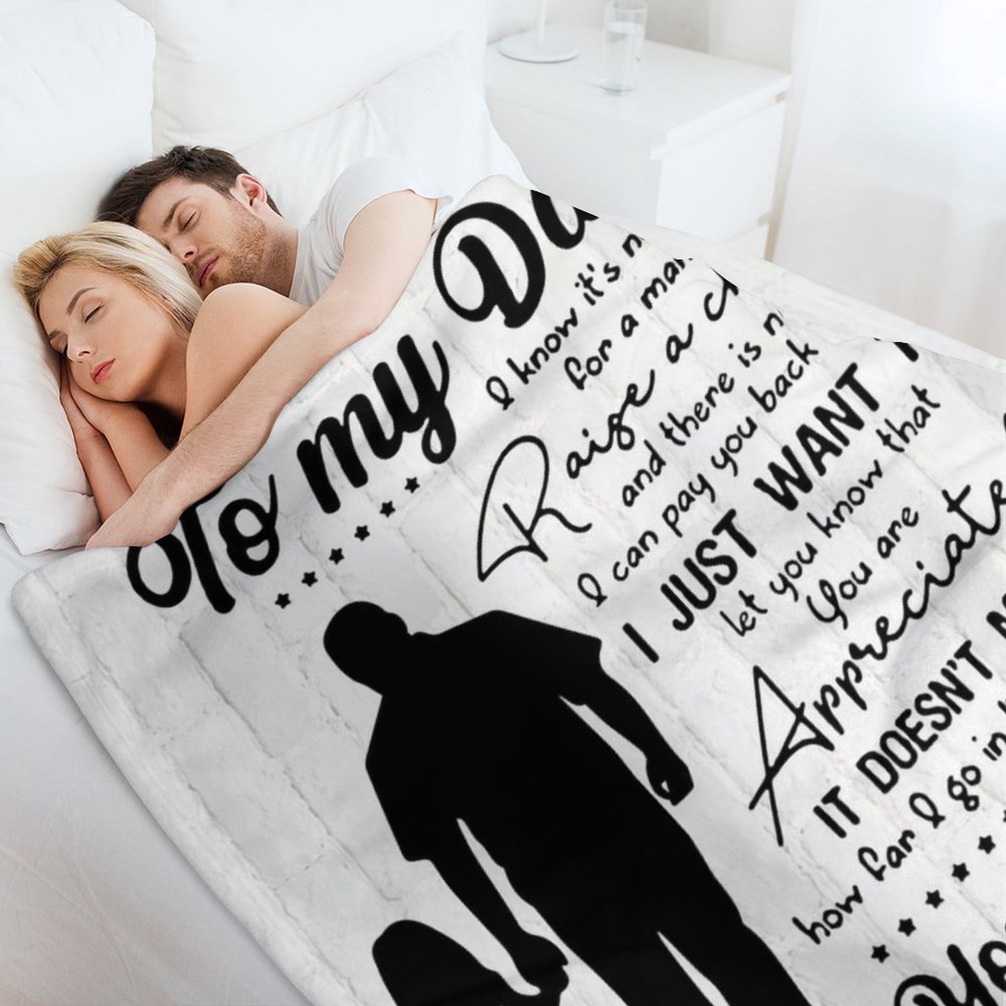 Gifts for Dad from Daughter to My Dad Blanket Best Gift for Fathers Day Birthday Christmas Valentines Day - Printgiftyk